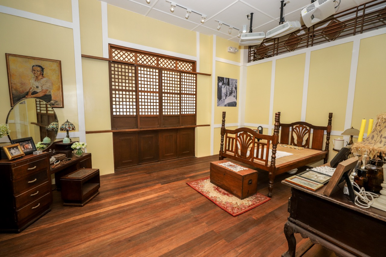 A traditional Filipino bedroom in Dr. Pio Valenzuela's bahay na bato, now a museum.