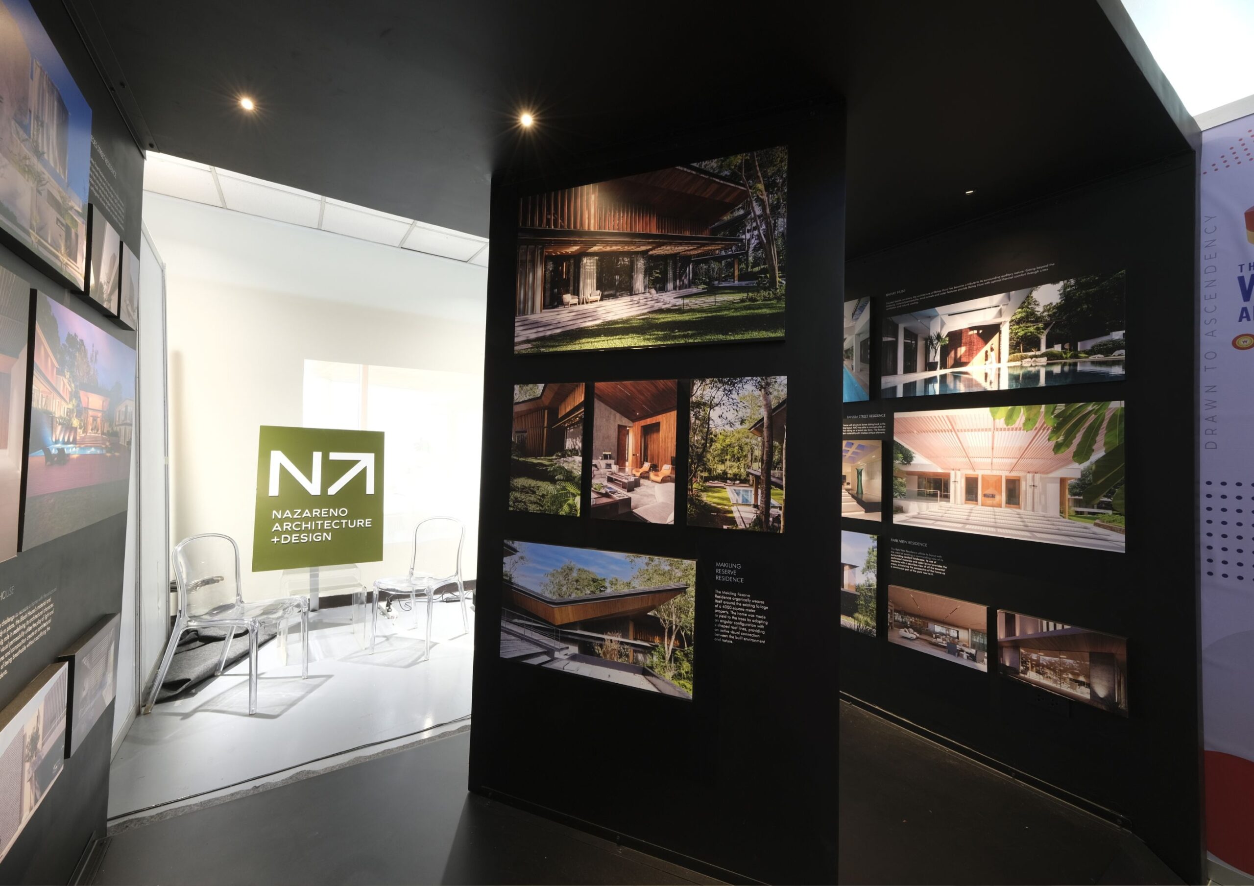 Booths of architecture firms at WorldBex 2024.