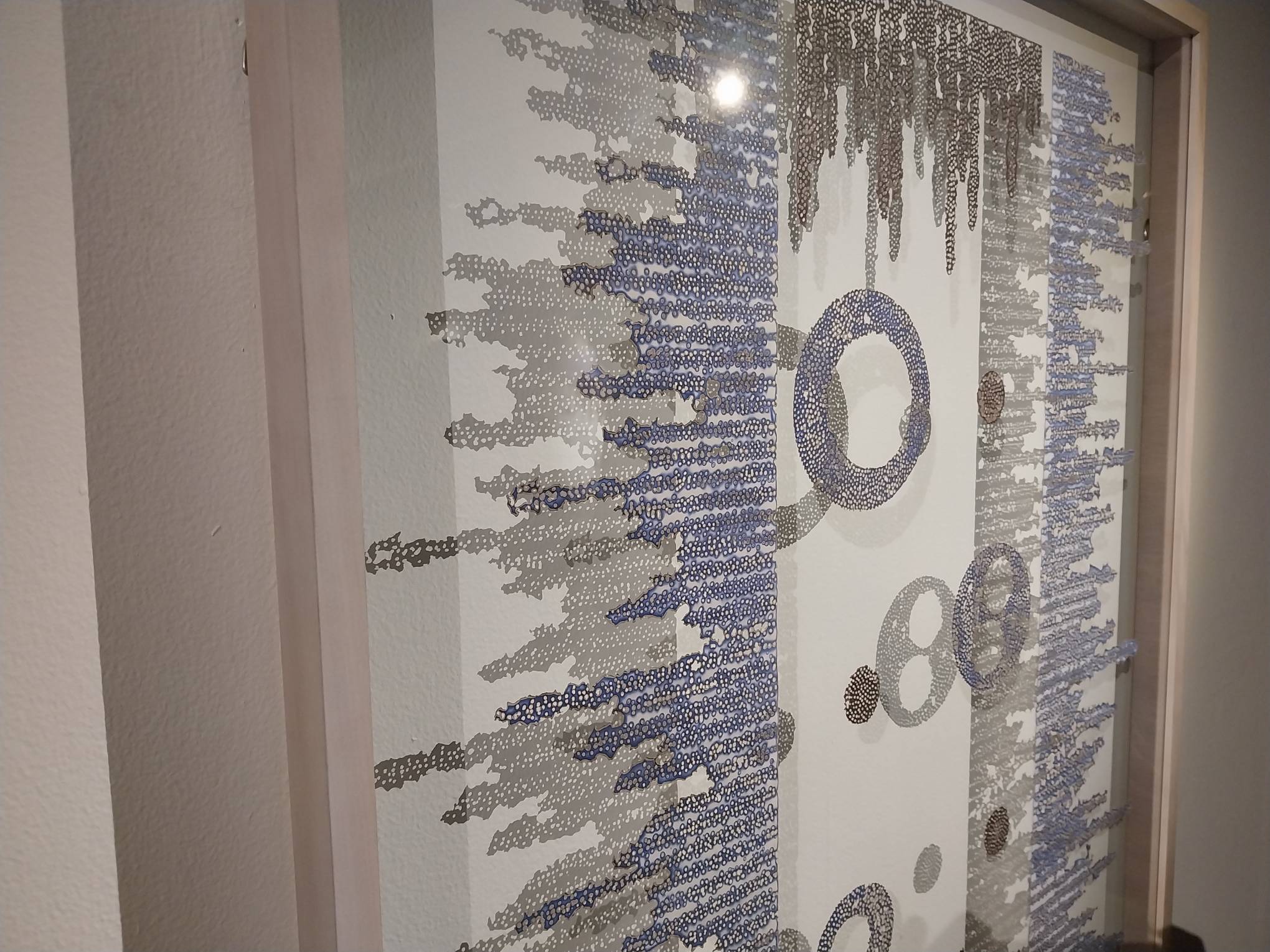 A close-up of the work and the shadows it creates. Photo by Elle Yap.