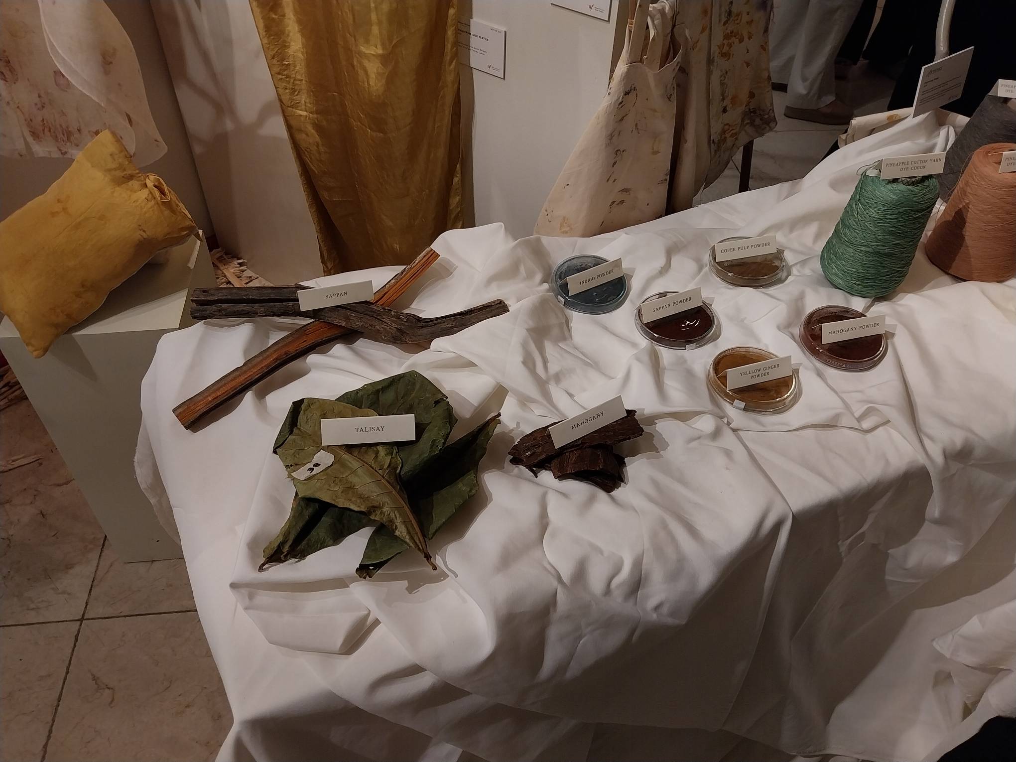 Different materials used by Maison Métisse. Photo by Elle Yap.