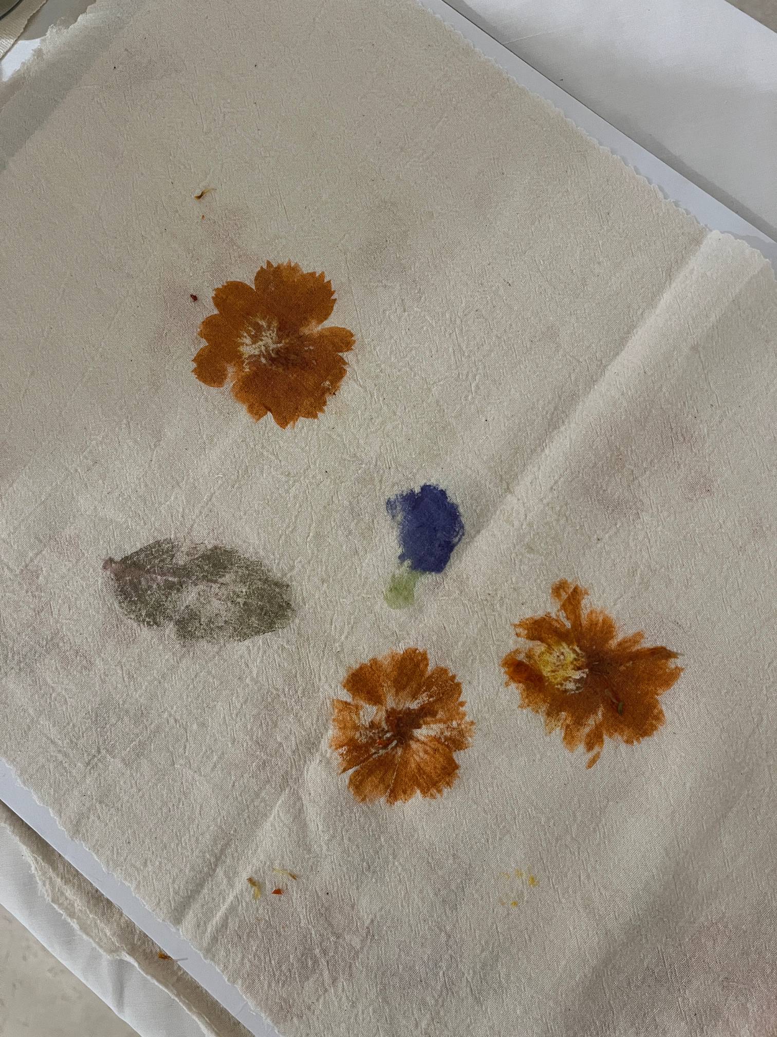 Flower design done via hammer and plants. Photo by Rick Formalejo.