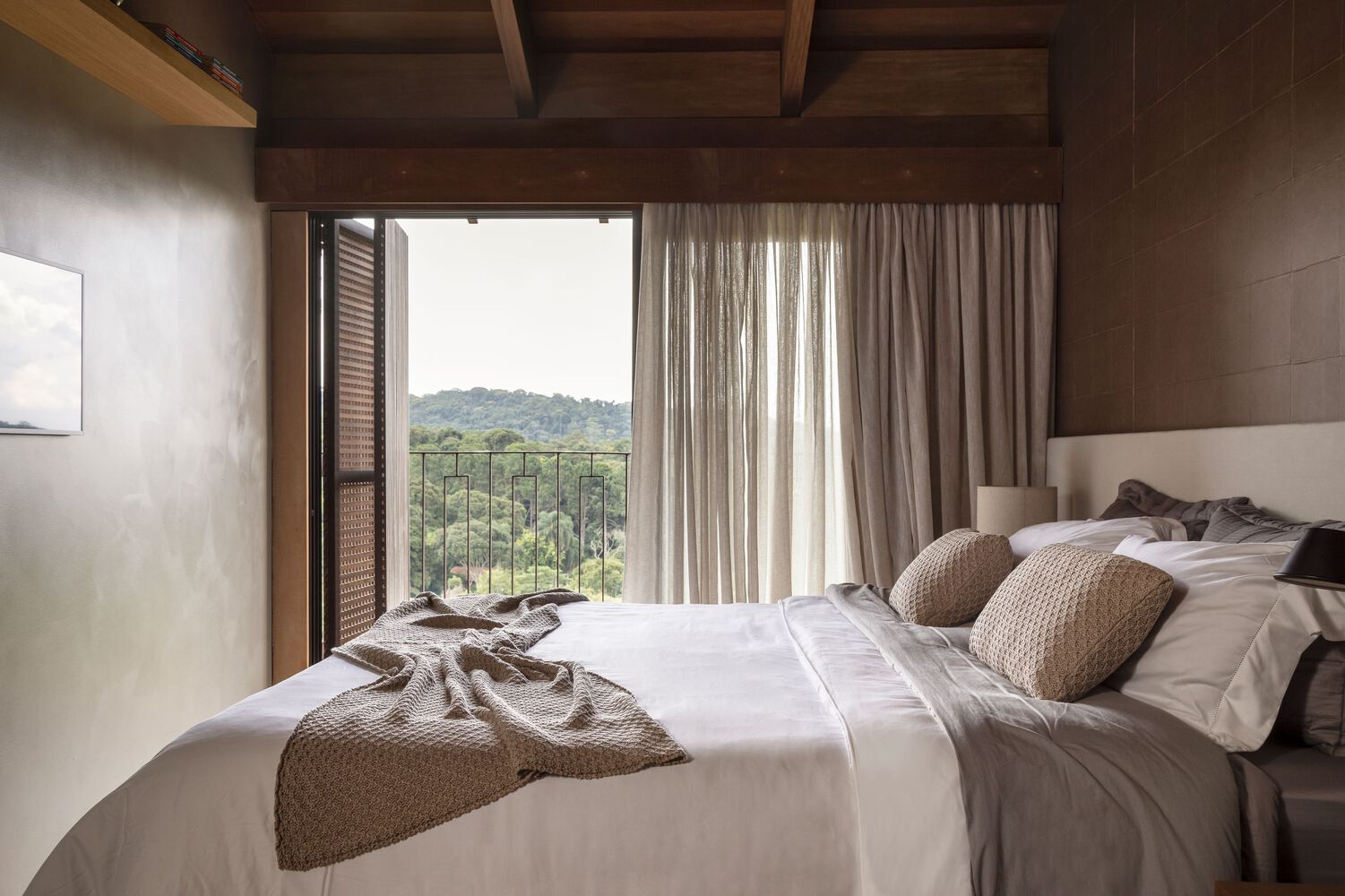 Bedroom area of the home. Photo by Evelyn Muller.