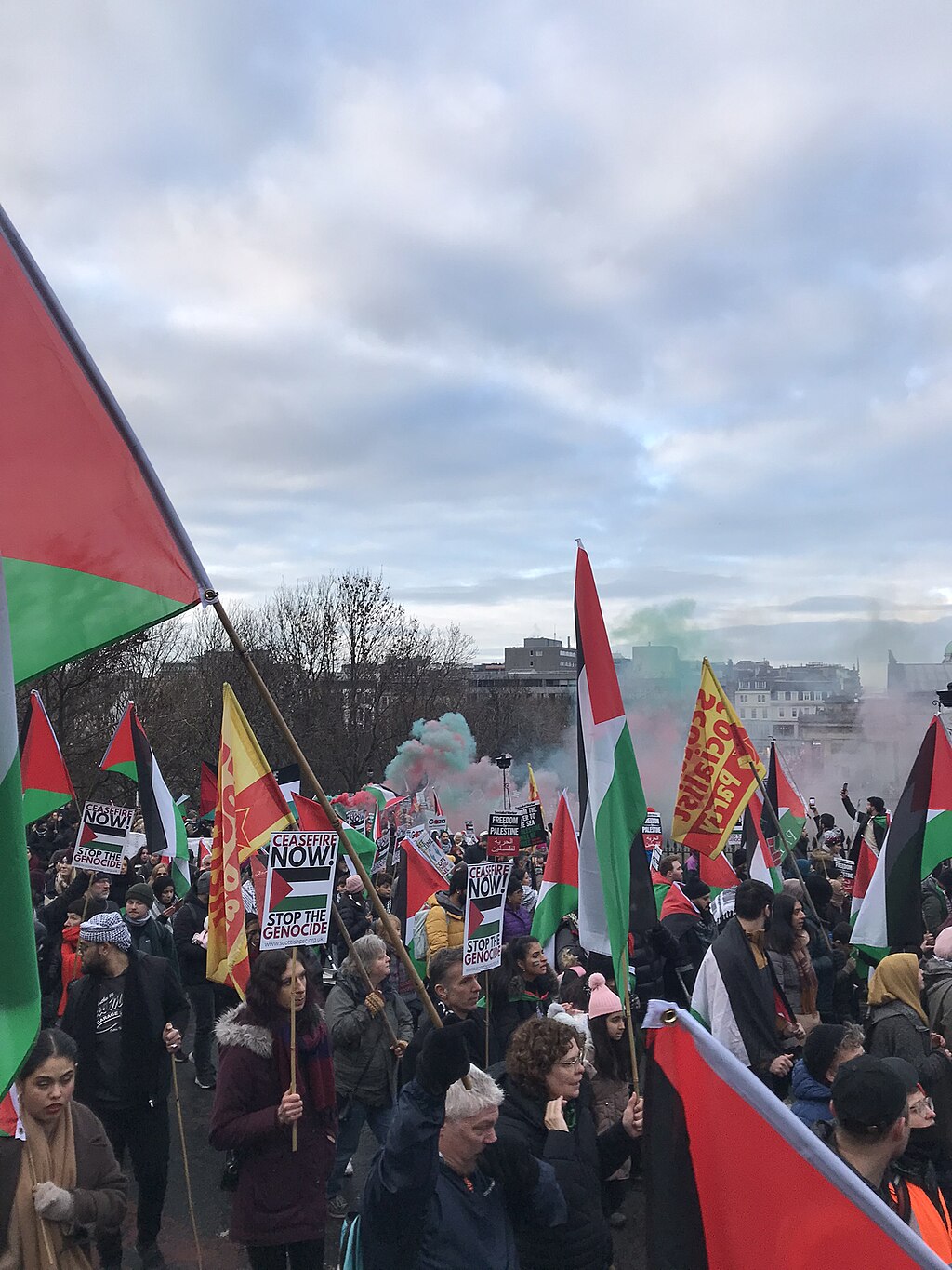 1024px-Pro-Palestine_demonstration_in_Edinburgh,_2_December_2023_(29) - BluPrint Pro-Palestinian demonstrations in Edinburgh. Photo by Pretzelles. Source: Wikimedia Commons.