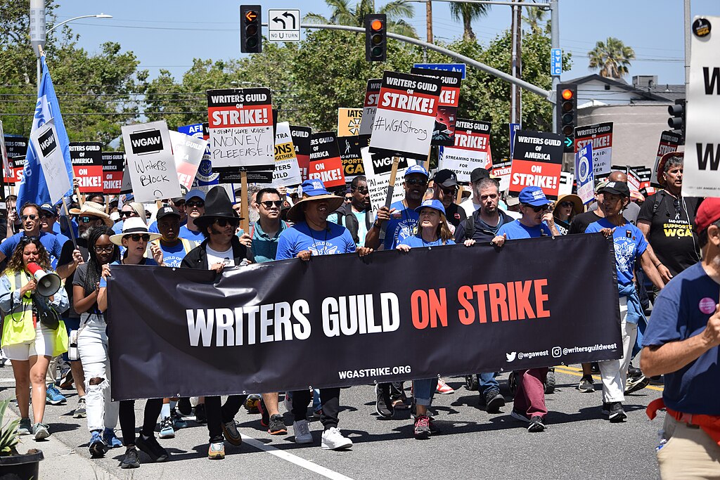 The 2023 Writers Guild of America Strike. Photo by 	ufcw770. Source: Wikimedia Commons.