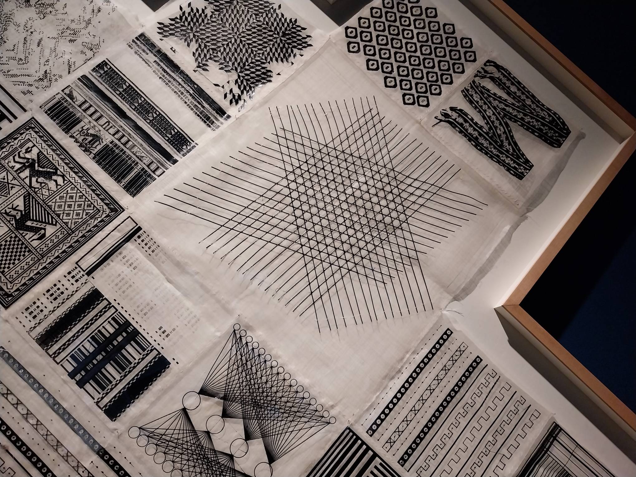 Close-up of one of the 3D-printed weavings by Comilang and Speiser. Photo by Elle Yap.