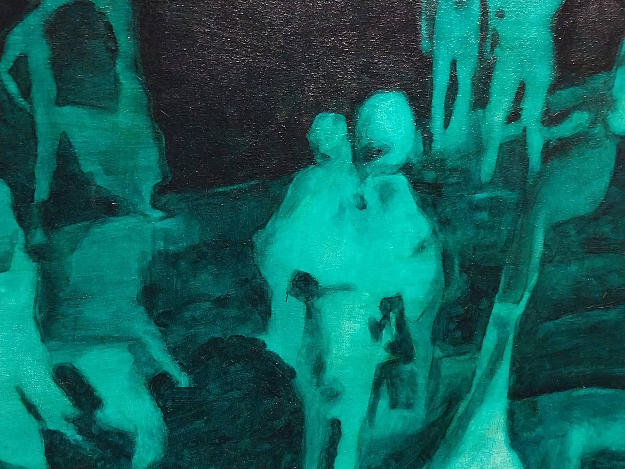 Close-up of "Beach Scene" by Gerardo Tan. Photo by Elle Yap.