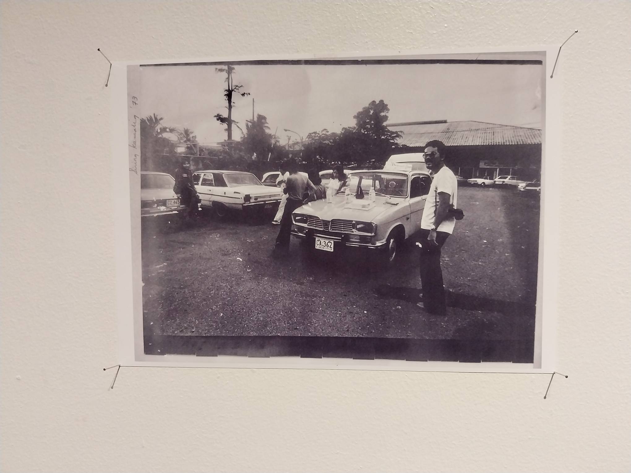 A photograph during the original "Untitled (Lemon Cake)" work, shown for "Running Backwards Into the Future." Photo by Elle Yap.