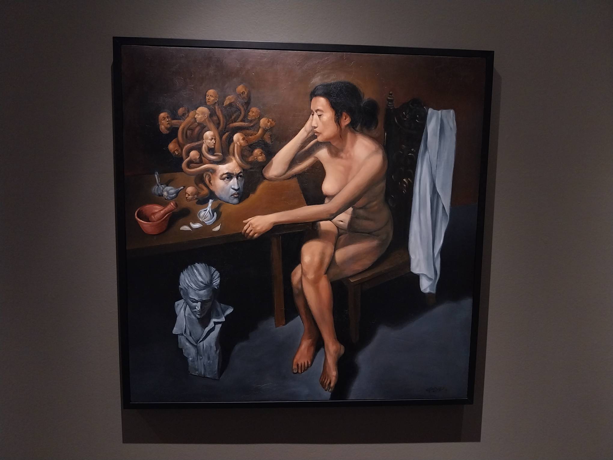 The painting portion of "Trans-fixion & Lilitu" at the "Copula" exhibit. Photo by Elle Yap.