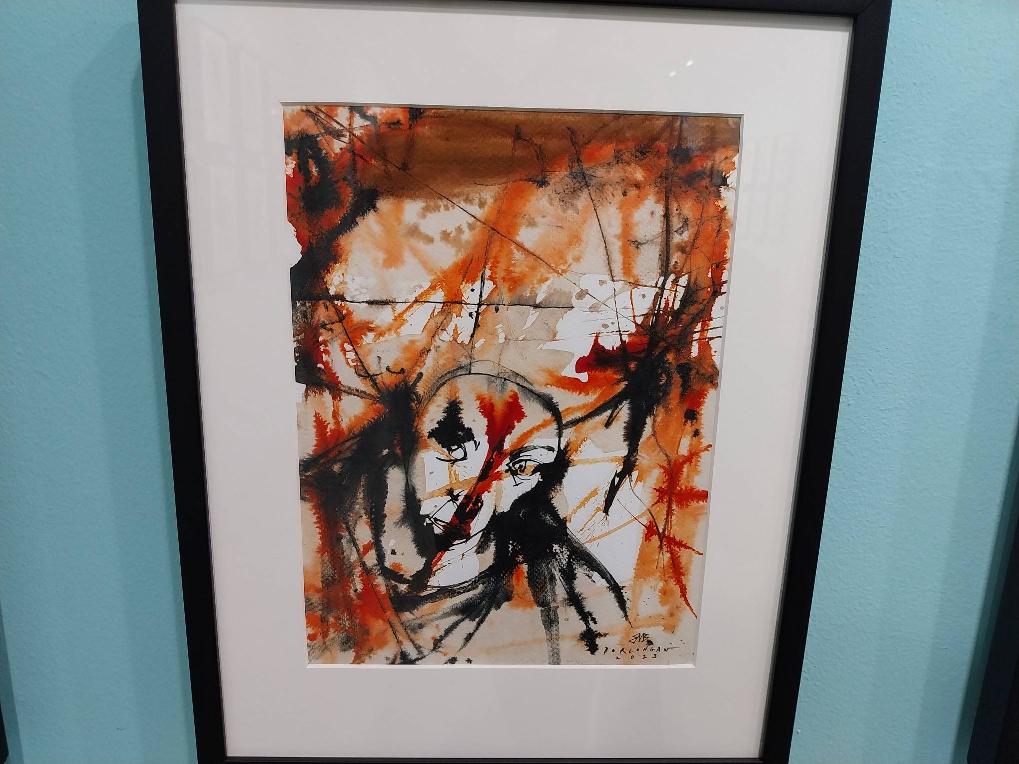 A painting by Elmer Borlongan. Photo by Elle Yap.