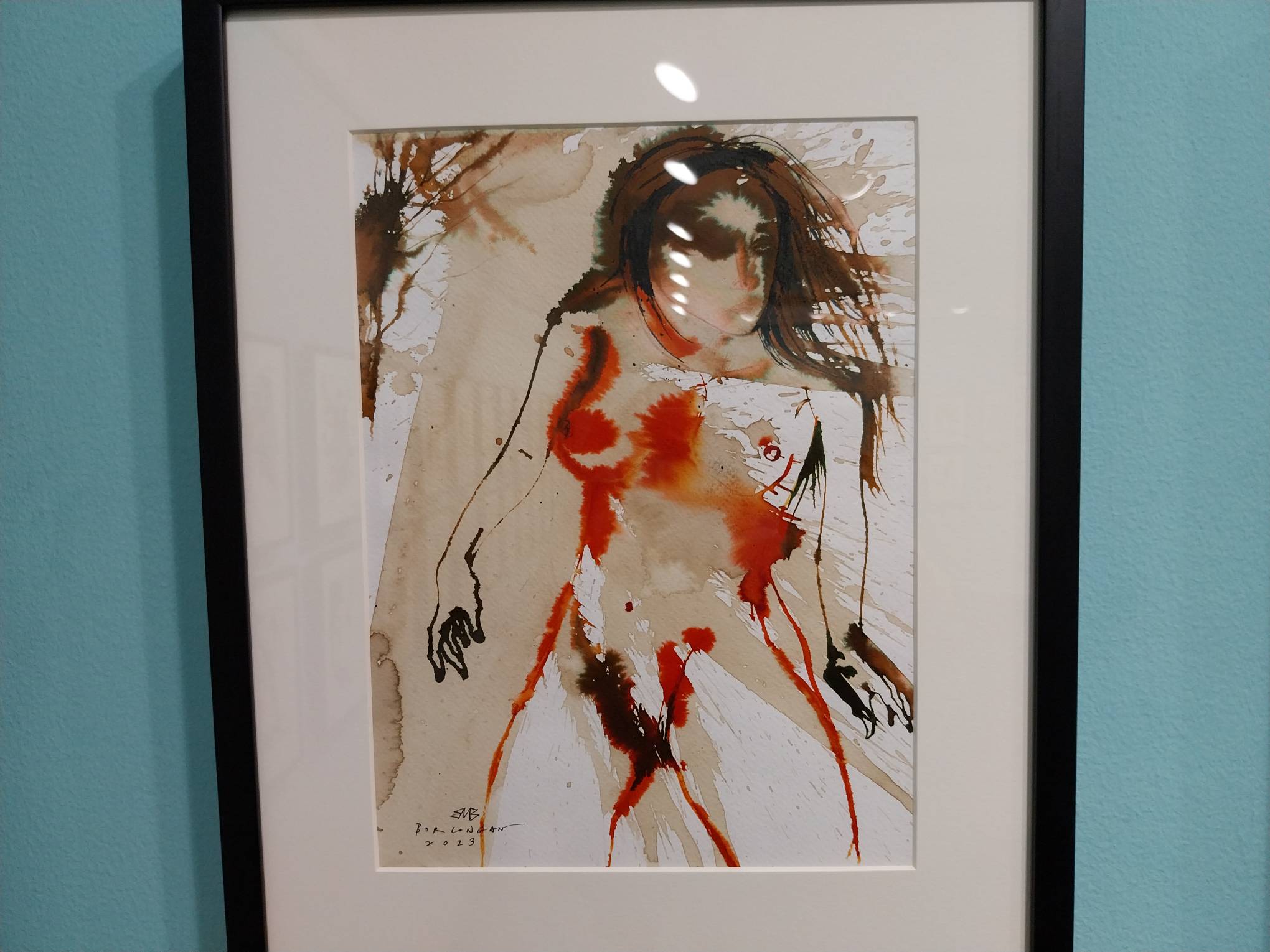 A nude portrait by Elmer Borlongan. Photo by Elle Yap.