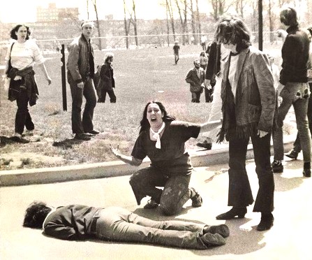 The iconic photo of the Kent State massacre. Photo by John Filo. Source: Wikimedia Commons.