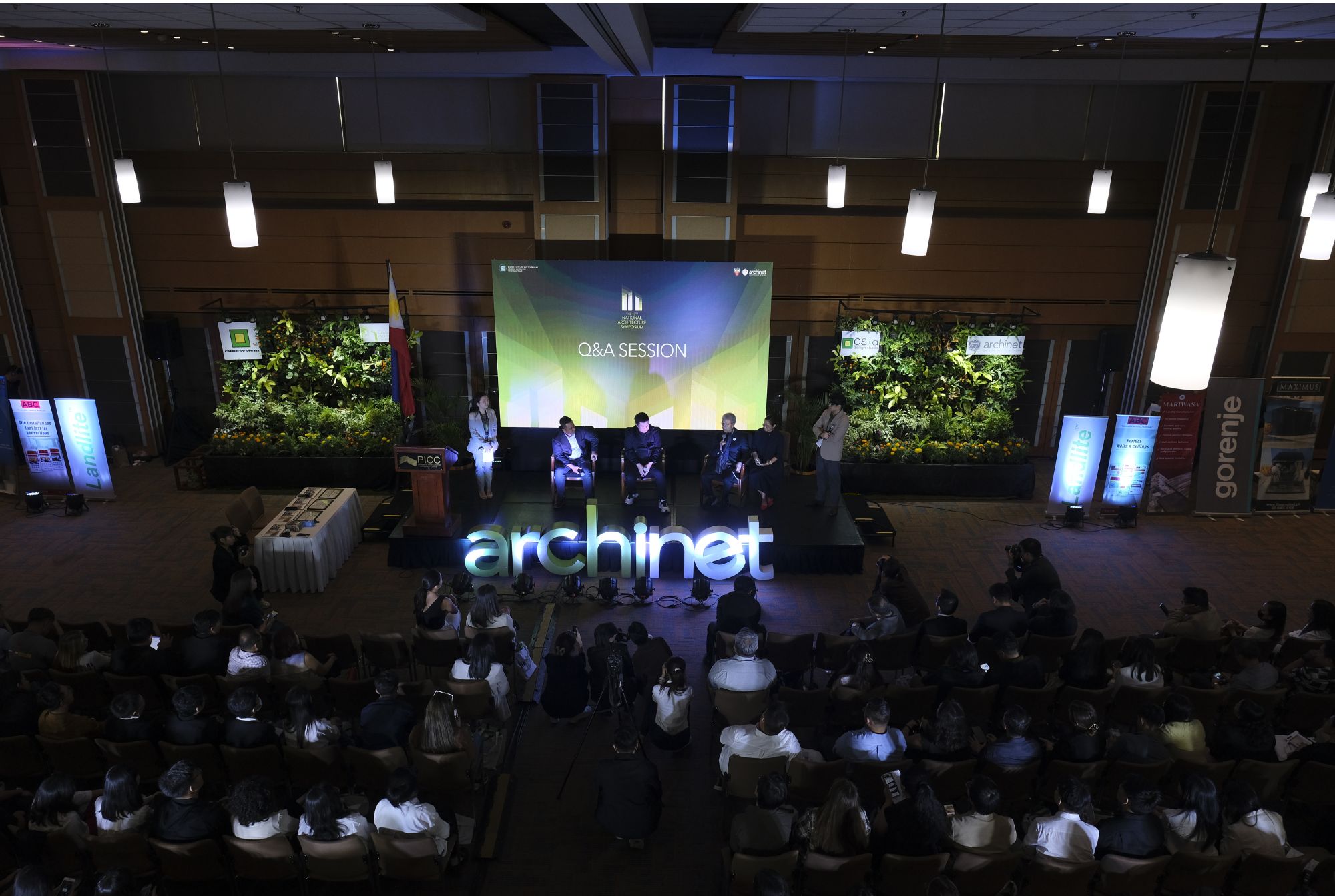 Top shot of 13th National Architecture Symposium with 3 guest speakers.