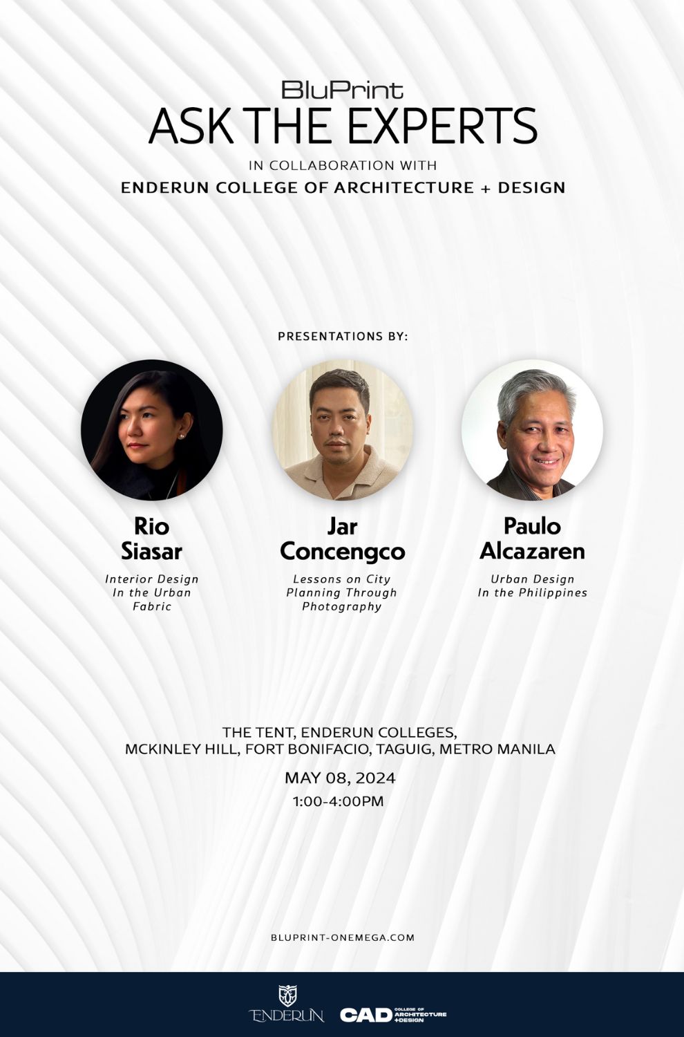 ask the experts poster featuring three speakers.