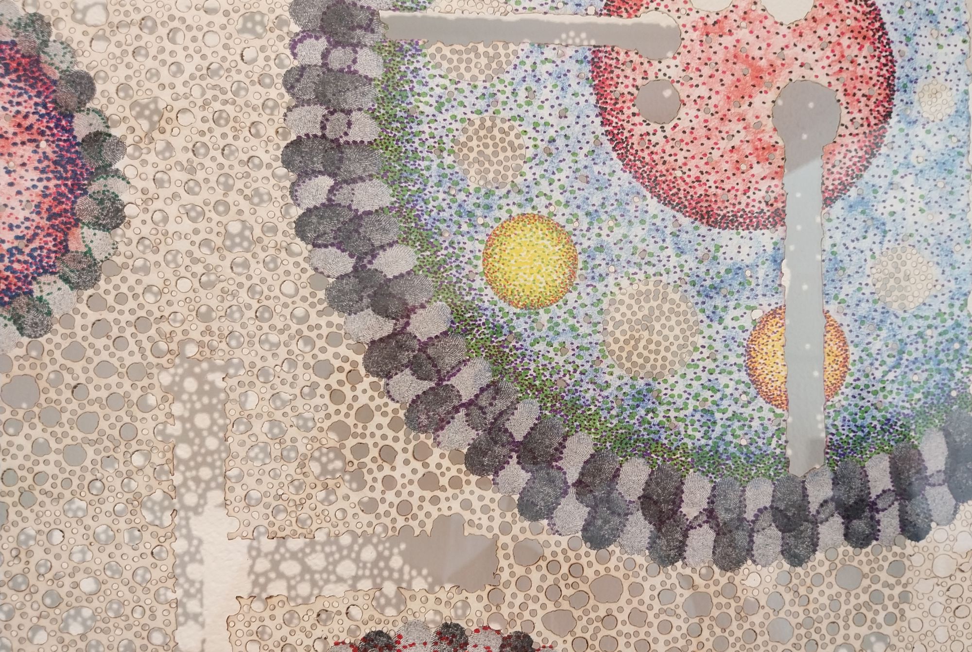 Close up of one of the works by Julieanne Ng for 