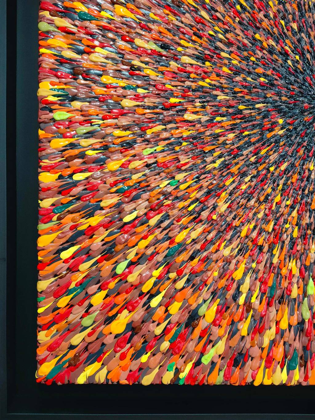 A close-up look of one of the paintings. Photo provided for by the artist.