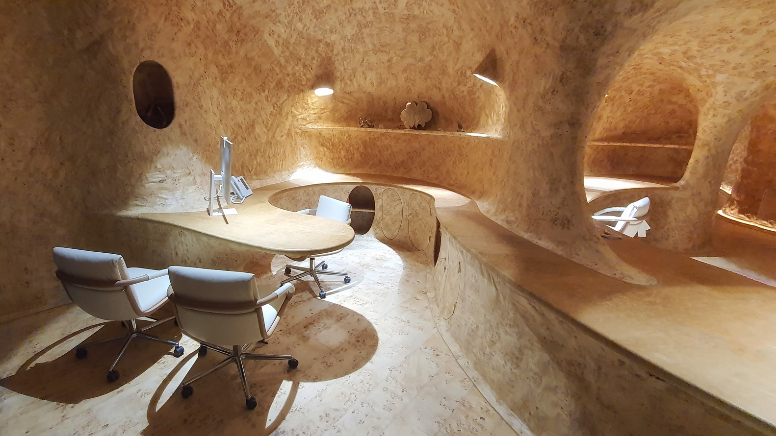 Cave Office with some equipment. Photo provided by Javier Senosiain.