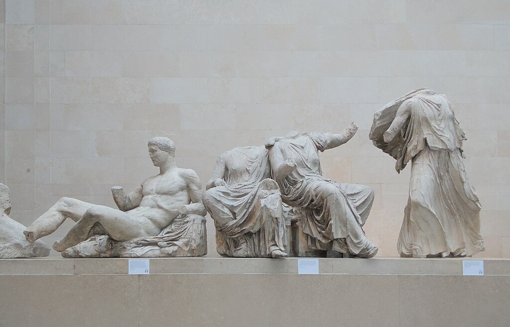 The Parthenon Marbles in display at the British Museum. Photo by Dominic's pics. Source: Wikimedia Commons.