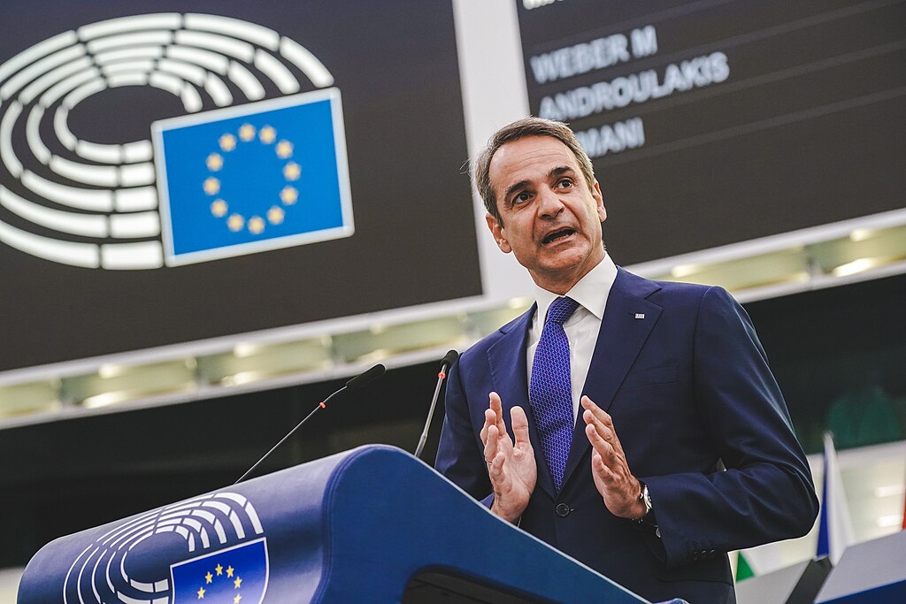 Greek Prime Minister Kyriakos Mitsotakis. Photo by European Parliament. Source: Wikimedia Commons.