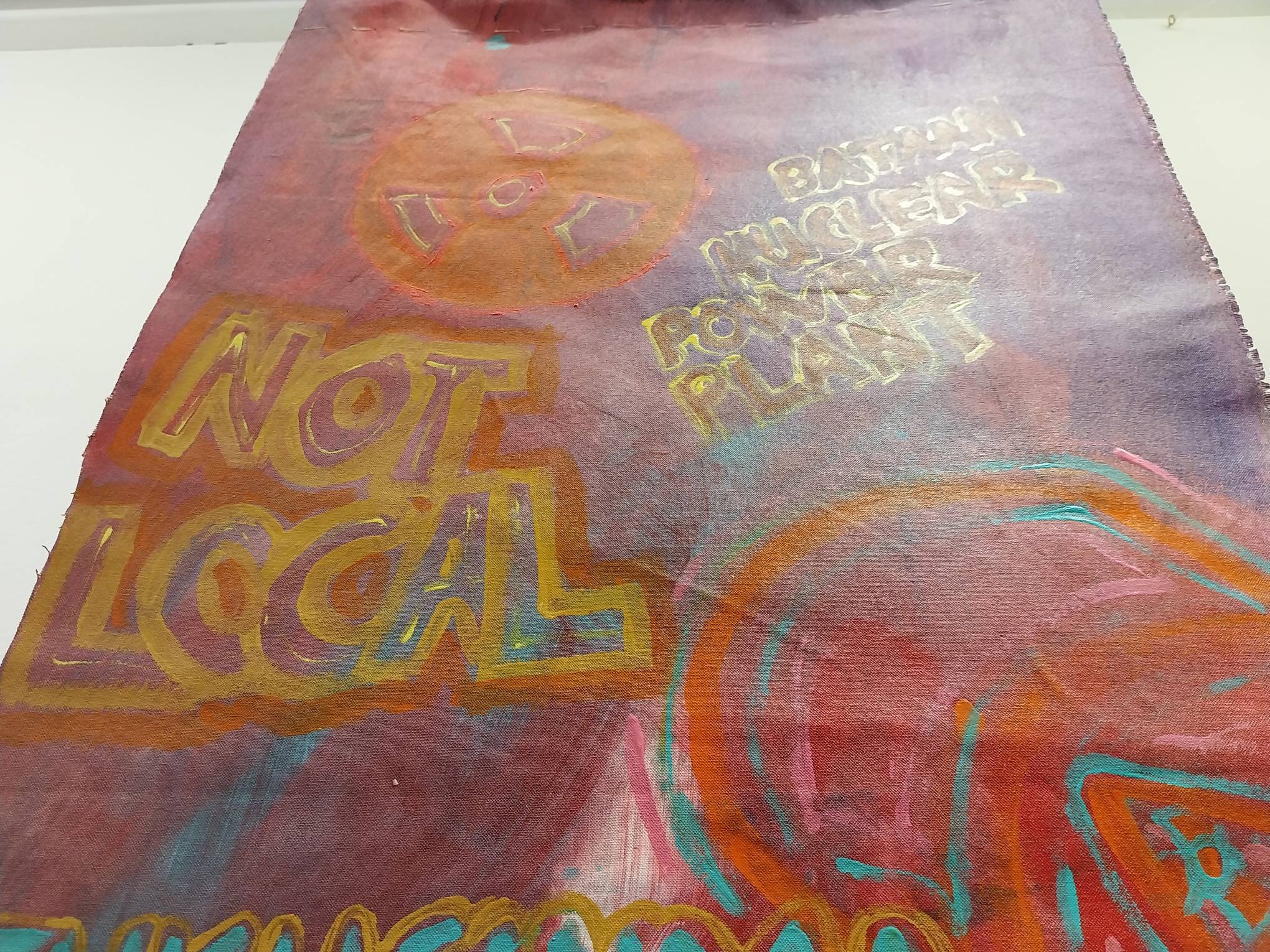 Banner against Bataan Nuclear Power Plant. Photo by Elle Yap.