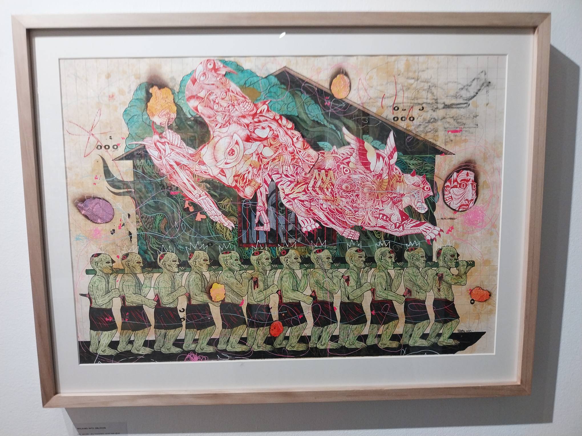 Epjey Pacheco's painting for "Musings" art exhibit. Photo by Elle Yap.