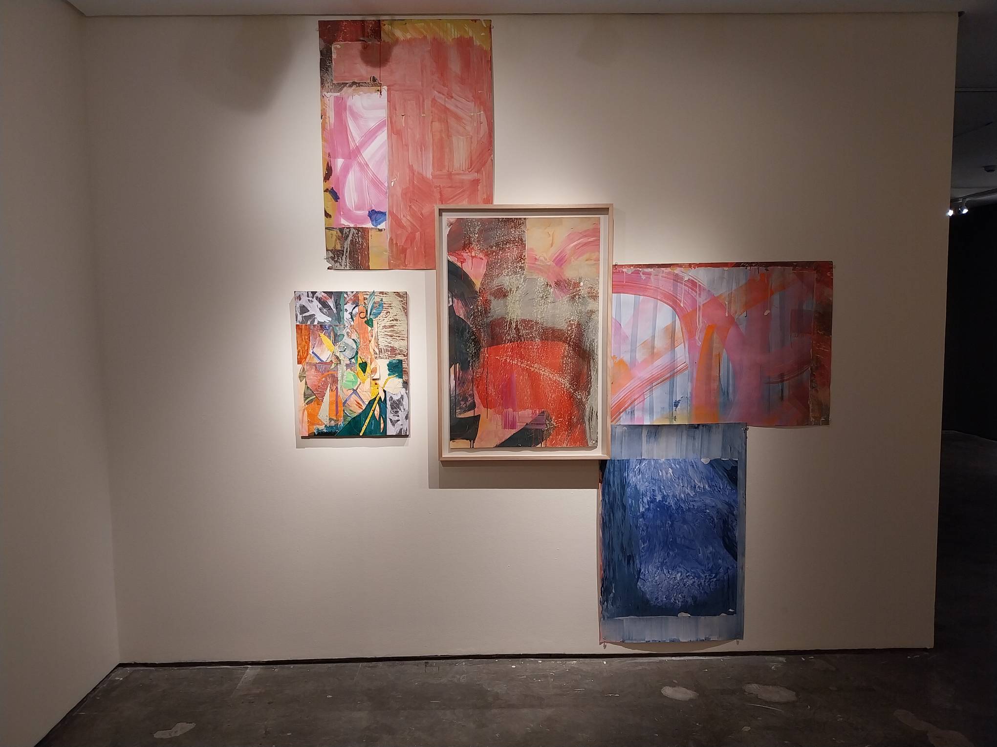 "Palm Energy 1-4" and "The Squatch Expands Life" by Brisa Amir. Photo by Elle Yap.