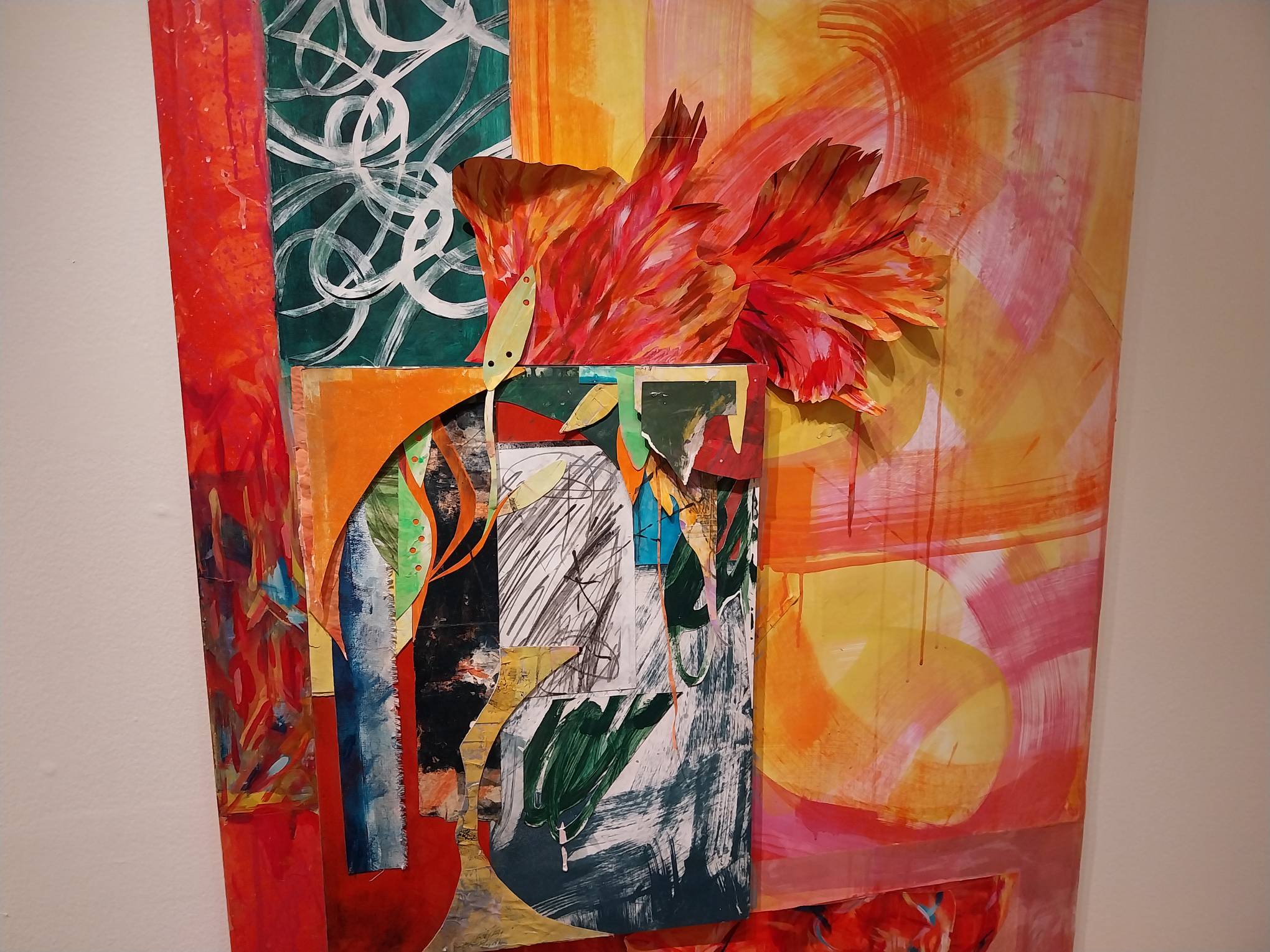 Close-up on one of the collages by Brisa Amir. Photo by Elle Yap.