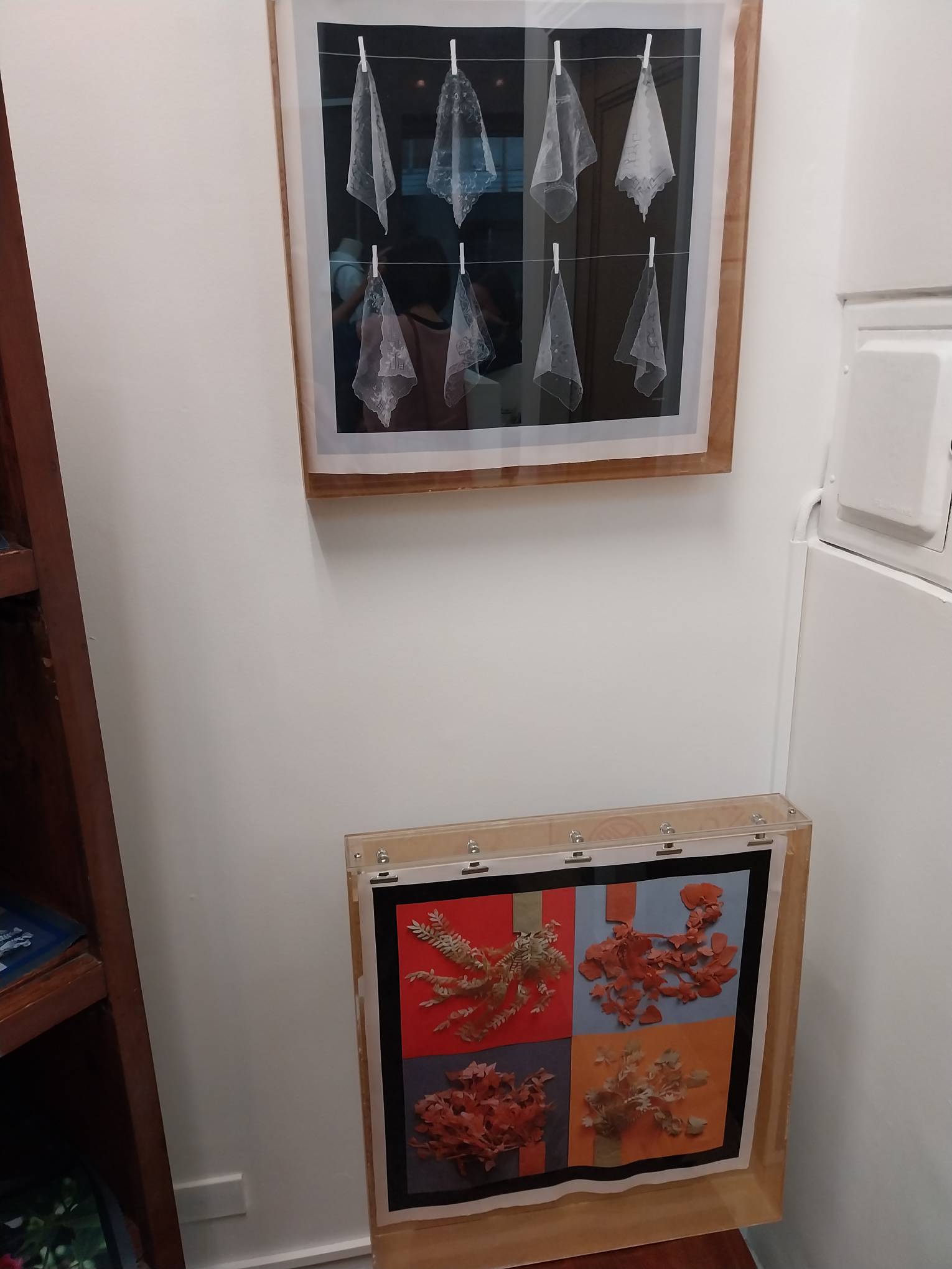 Two of Jo Ann Bitagcol's photographs as shown in her showroom. Photo by Elle Yap.