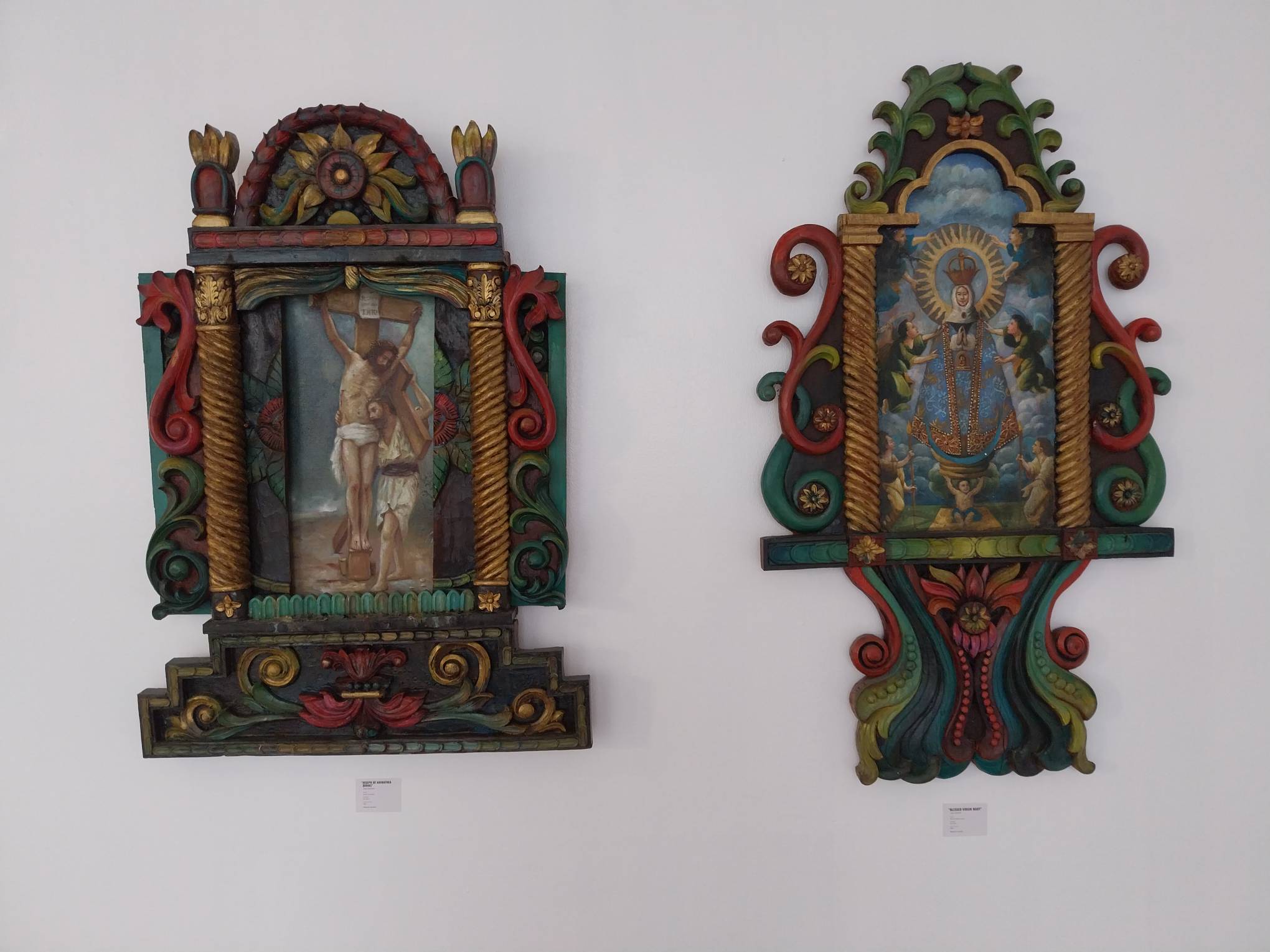 Two works by Joey Labrador. Photo by Elle Yap.