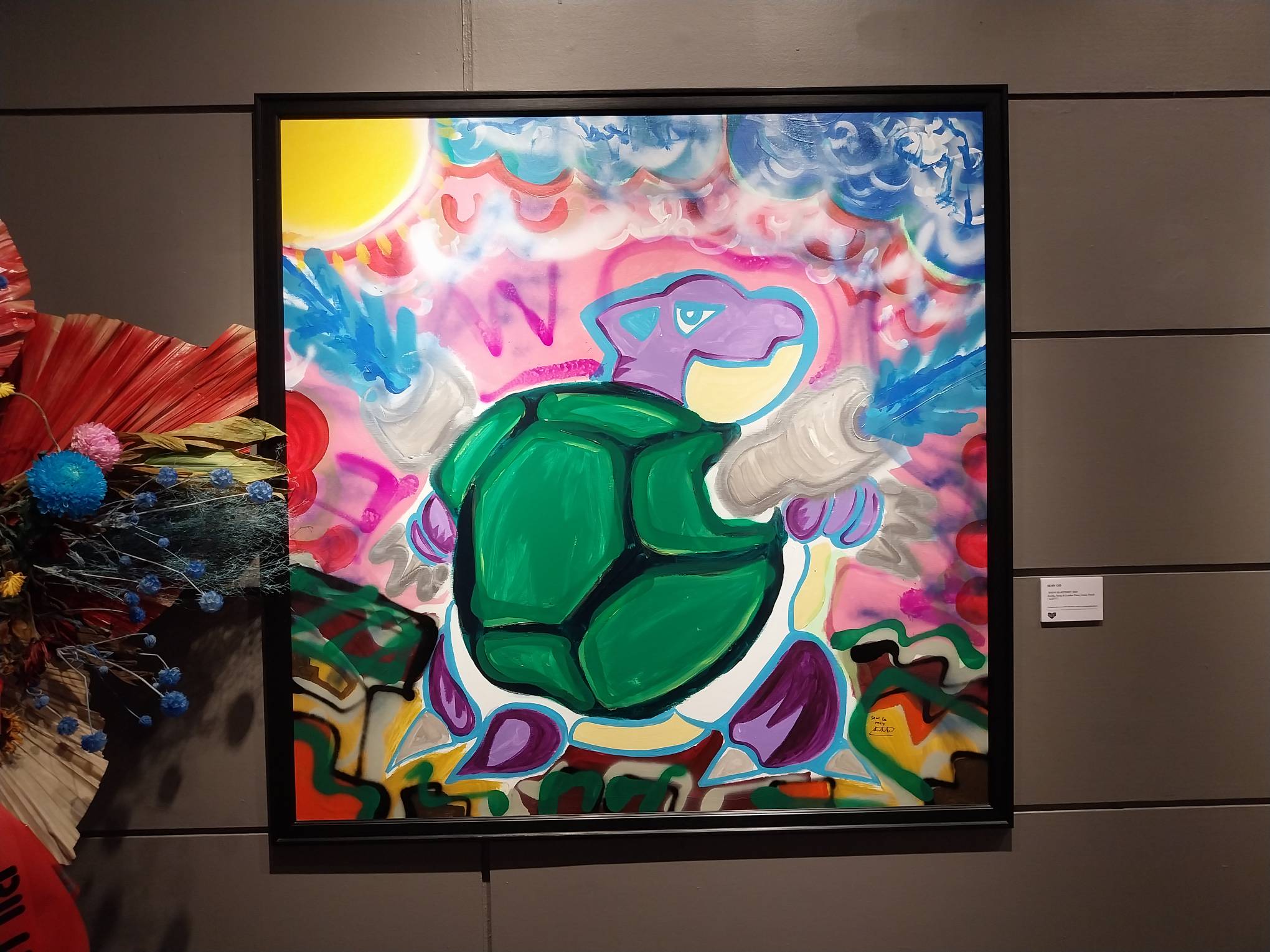 A painting of a Blastoise Pokemon. Photo by Elle Yap.