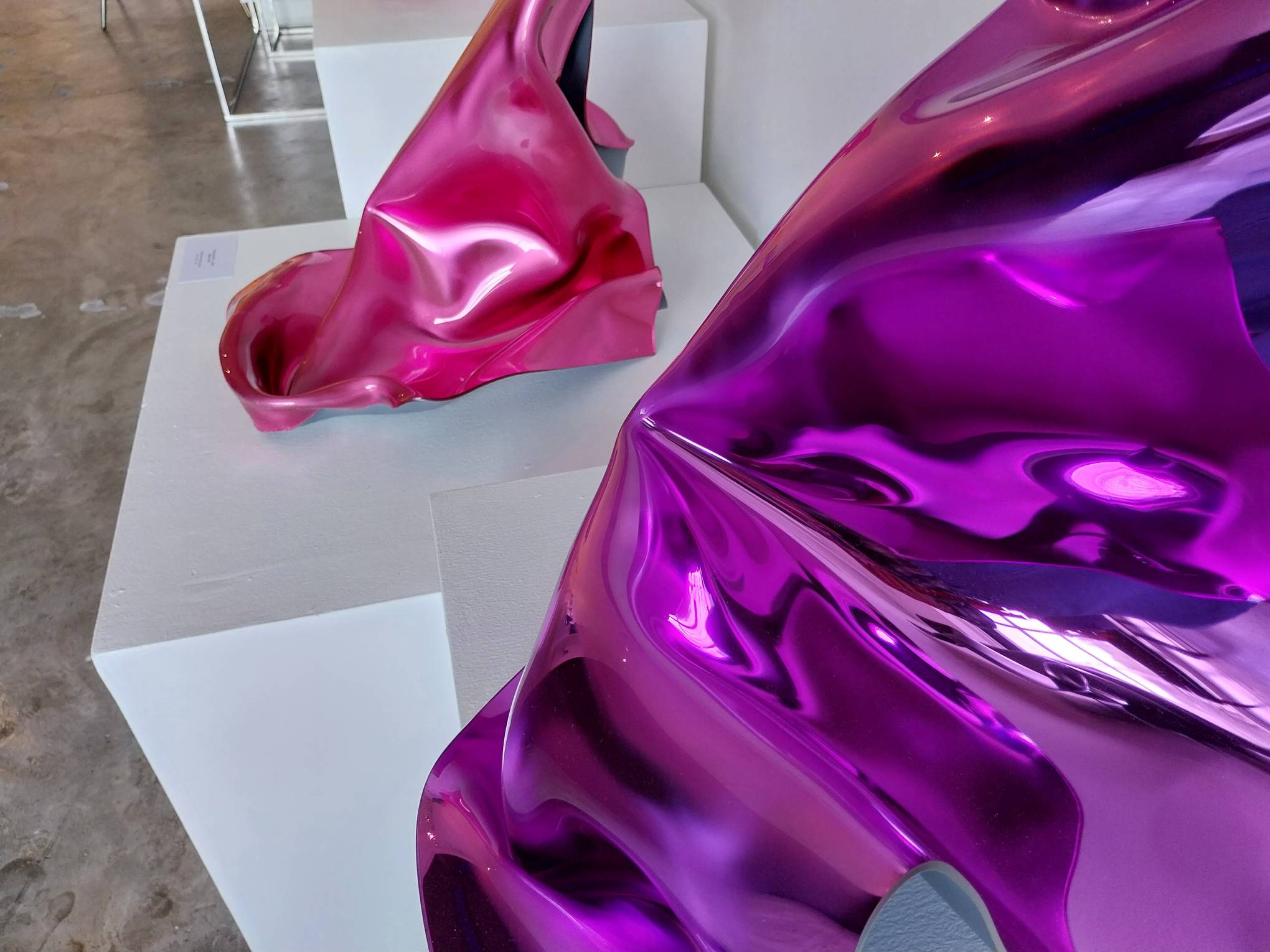 Two sculptures showcased in "Be Water." Photo by Elle Yap.