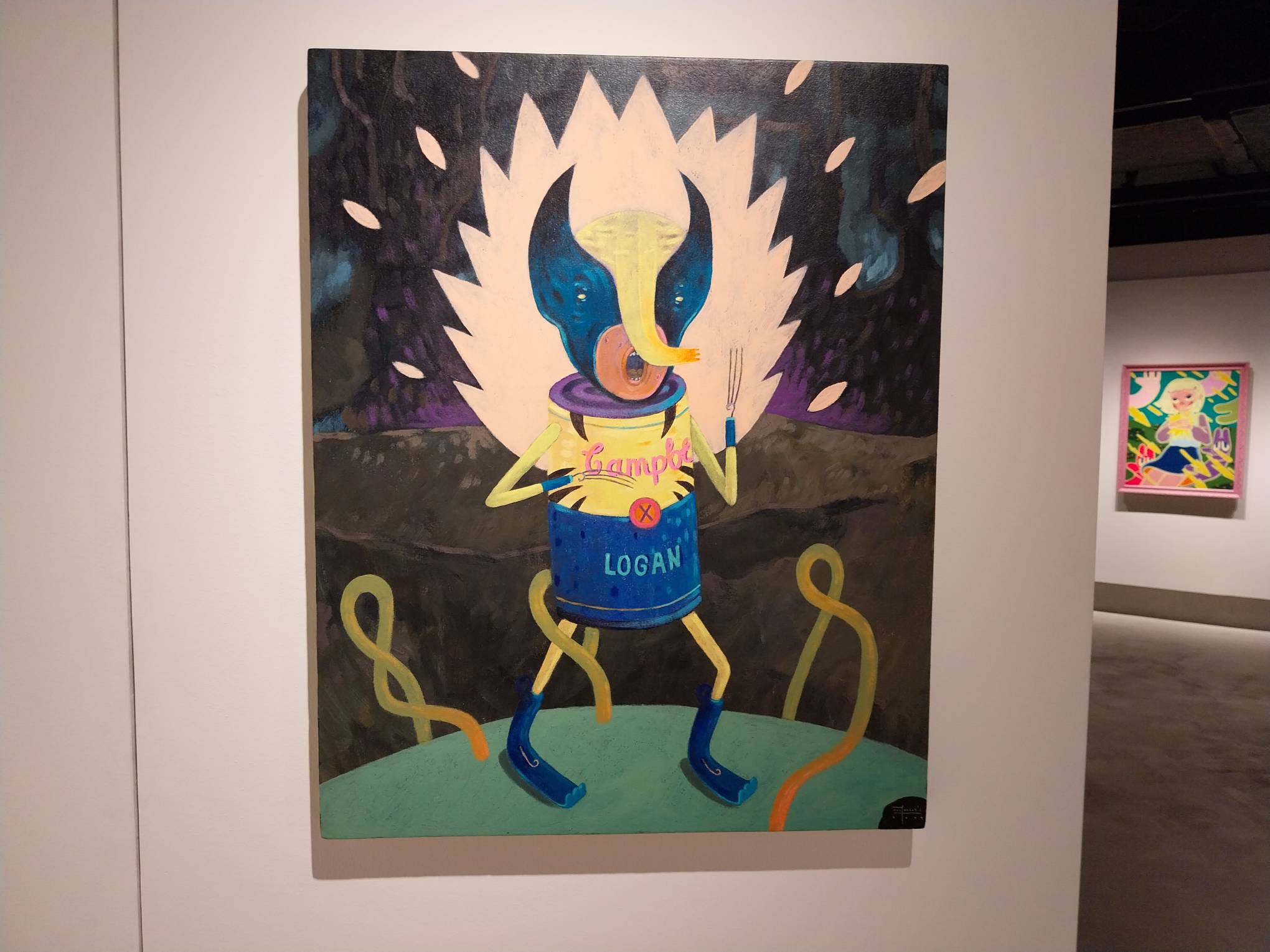 A Wolverine-related painting by Farley del Rosario. Photo by Elle Yap.