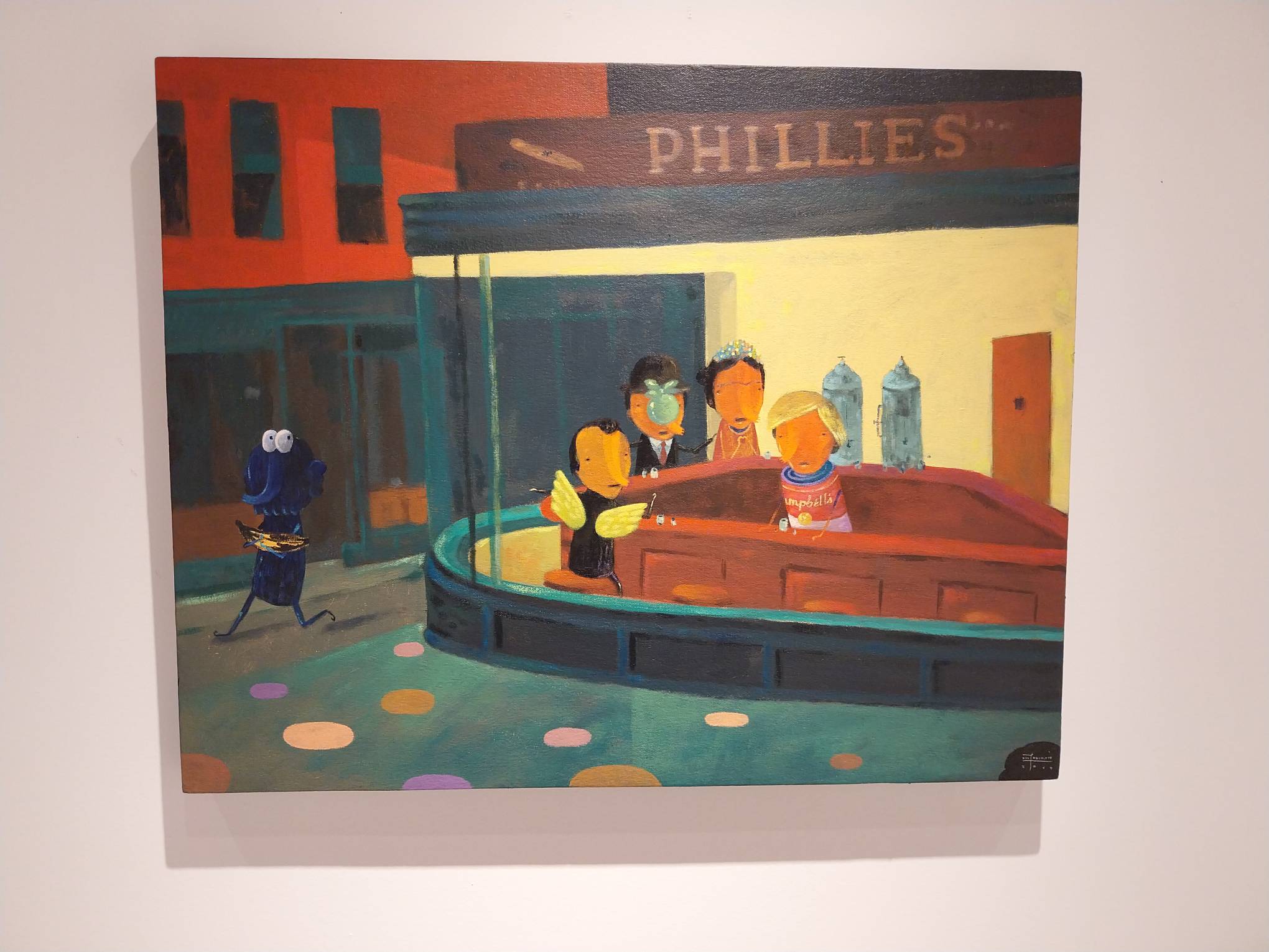 "Nighthawks" parody by Farley del Rosario. Photo by Elle Yap.