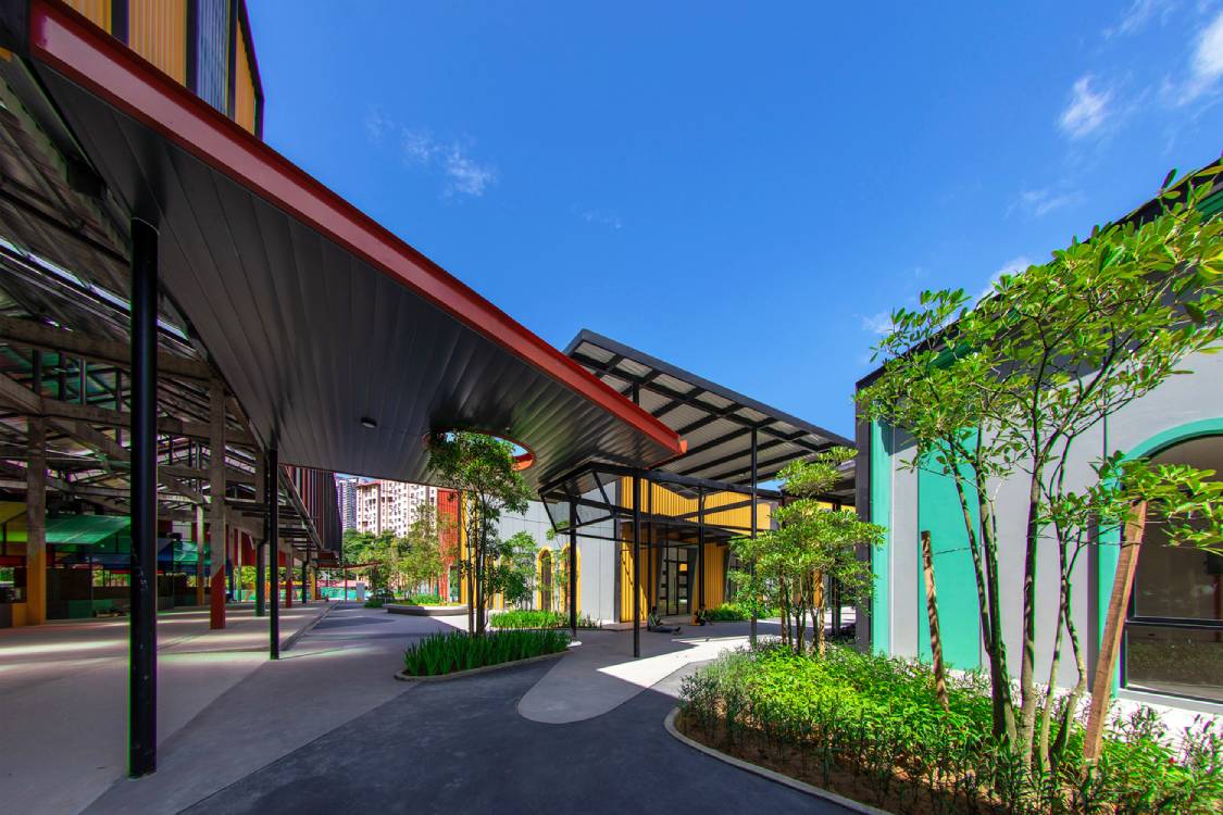 Roofs and garden area for the plaza. Photo by Heart Patrick Photography.