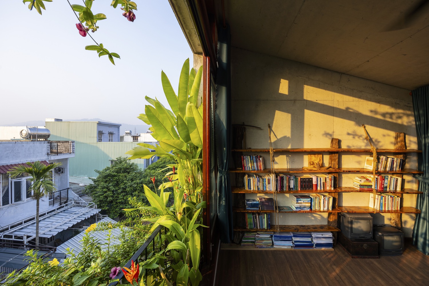 The view from inside the study room. Photo by Trieu Chien.