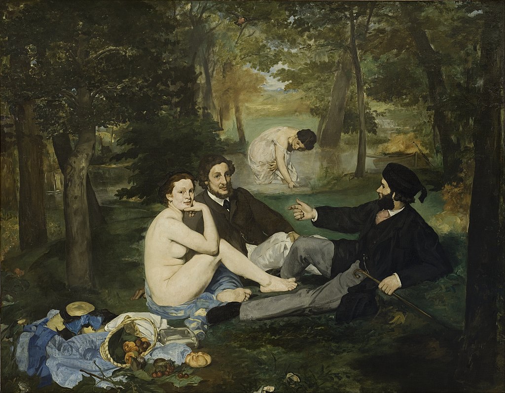 Édouard Manet's original "Luncheon on the Grass."  Photo from Google Art Project. Source: Wikimedia Commons.