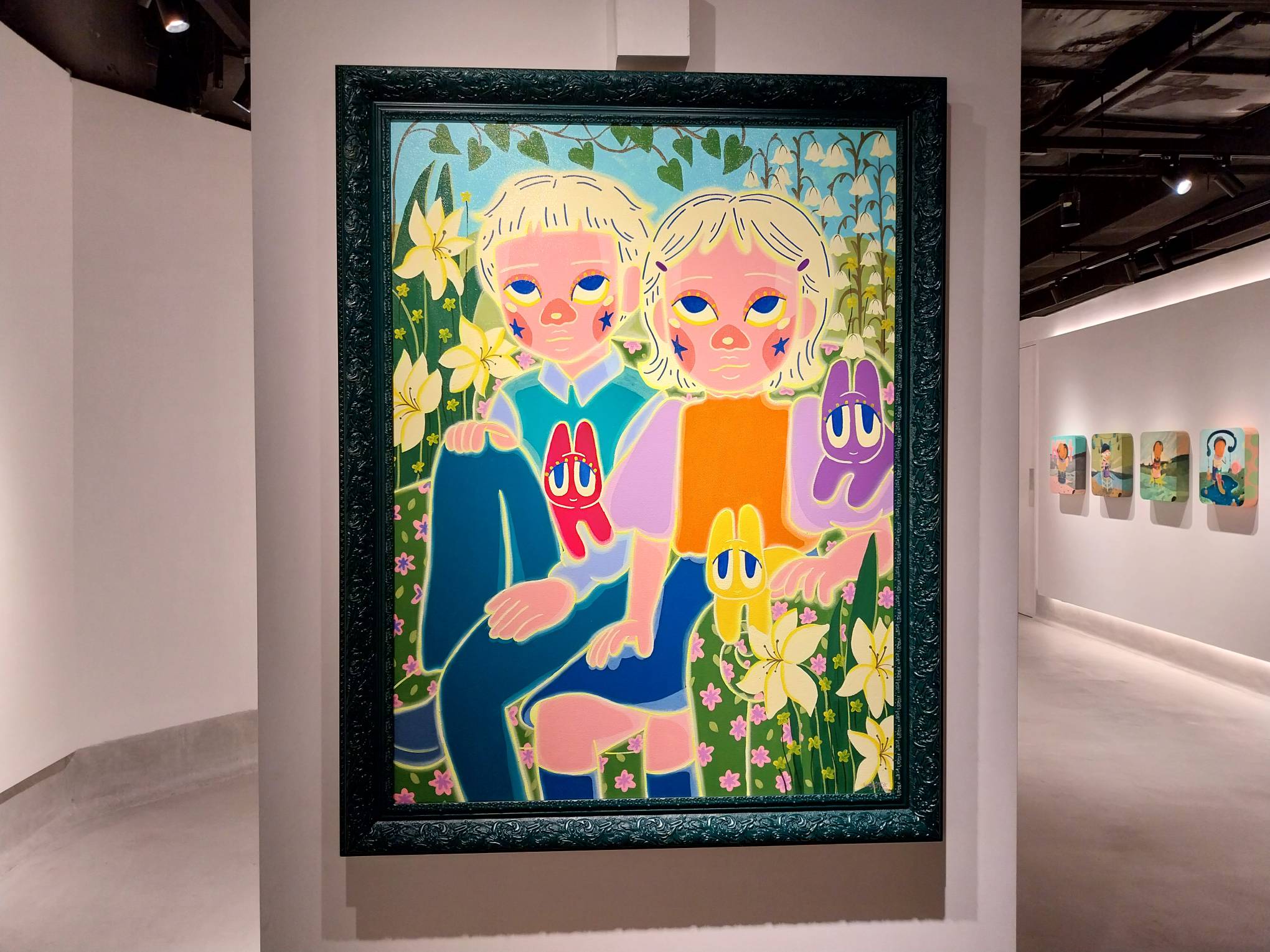 A painting from Kim Borja's "Flourish." Photo by Elle Yap.