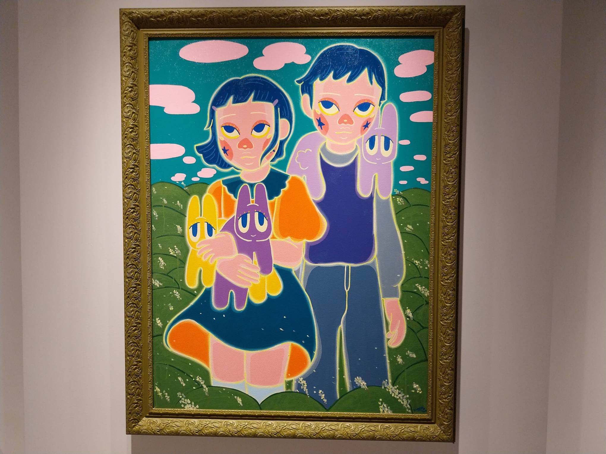 Another painting by Kim Borja for her "Flourish" art exhibit. Photo by Elle Yap.