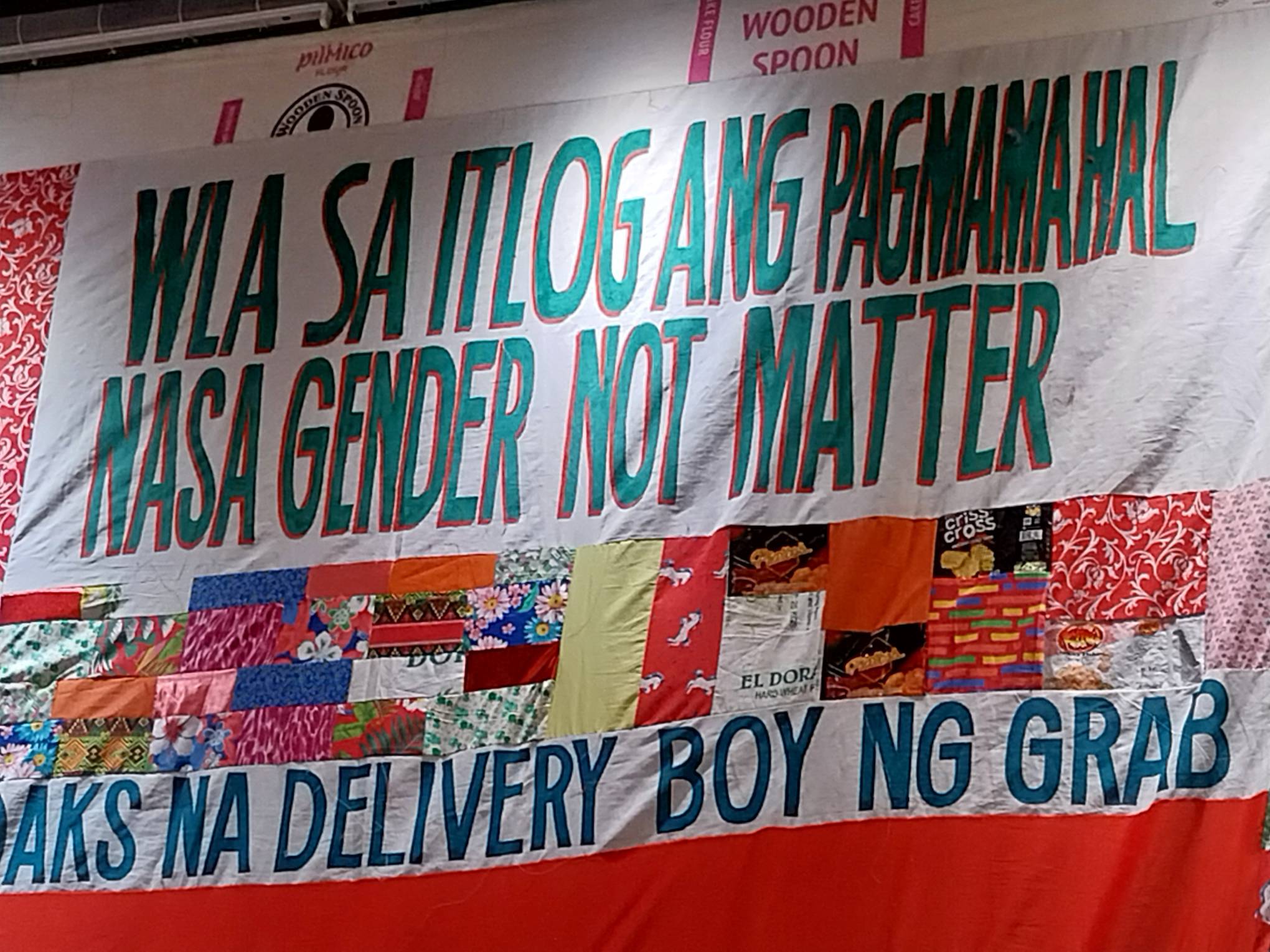 Another detail in Kristoffer Ardeña’s "Ghost Painting: Pagkalalake." Photo by Elle Yap.