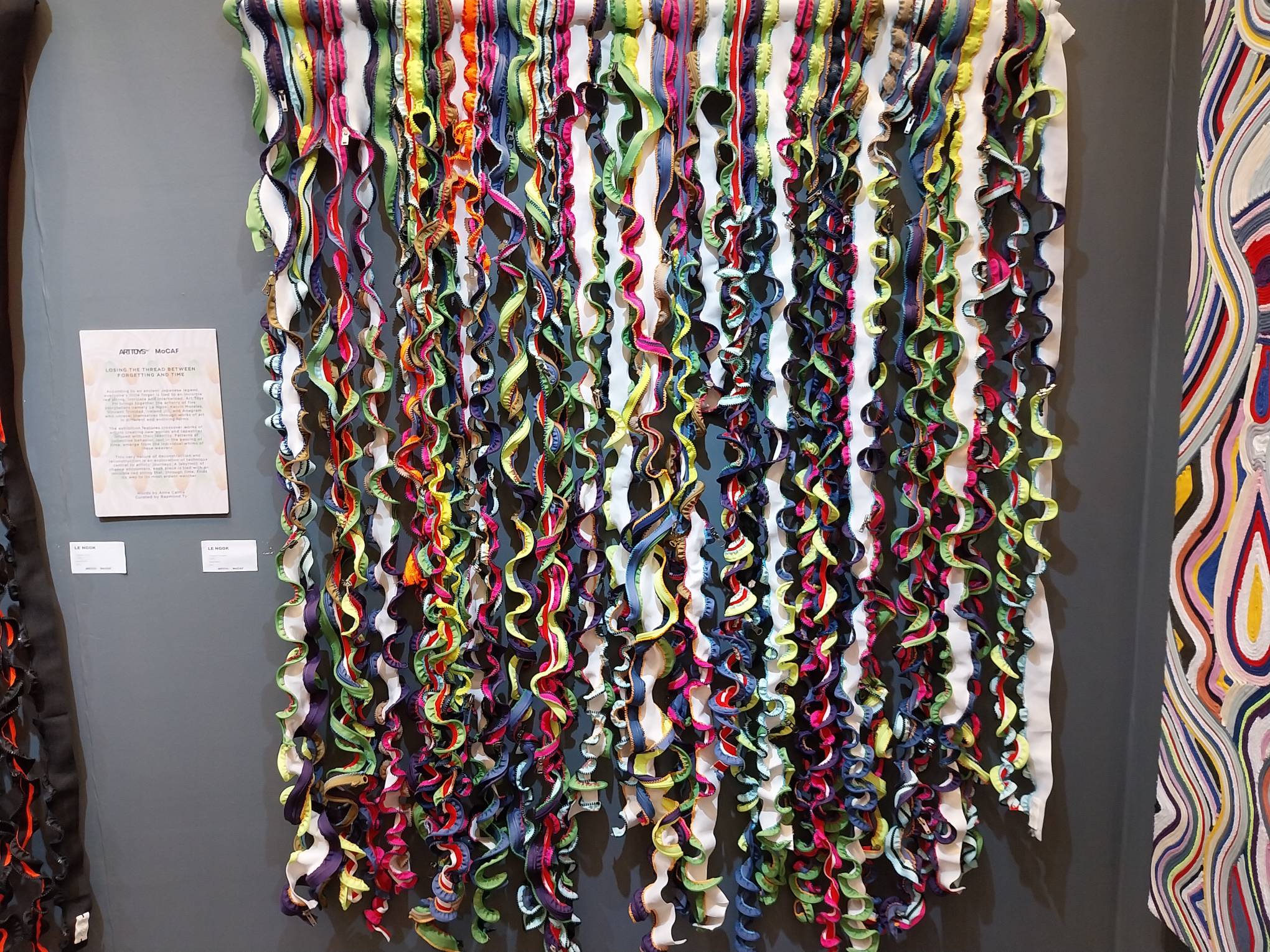 Tactile fabric work by Le Ngok. Photo by Elle Yap.