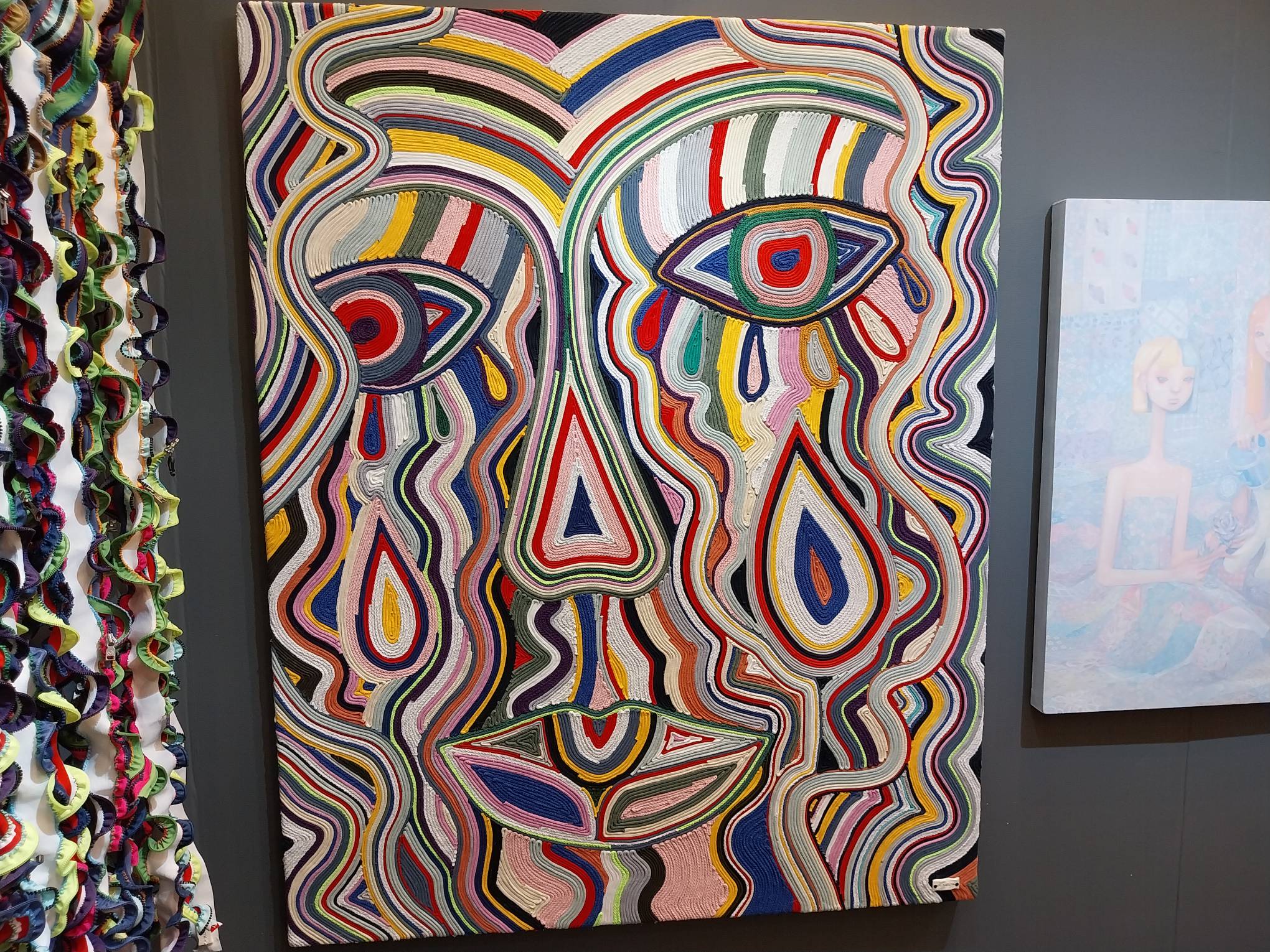 Tactile fabric work by Le Ngok. Photo by Elle Yap.