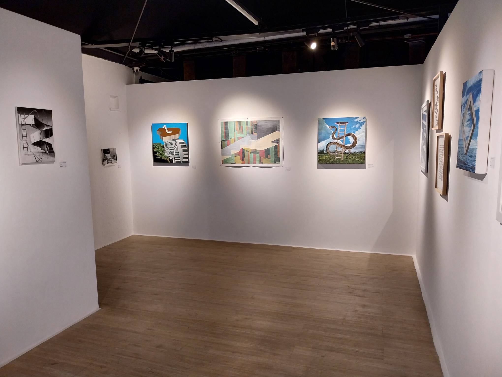 "We Have to Look Down to Know What’s Up," the stair-themed exhibit of Gravity Art Space. Photo by Elle Yap. 