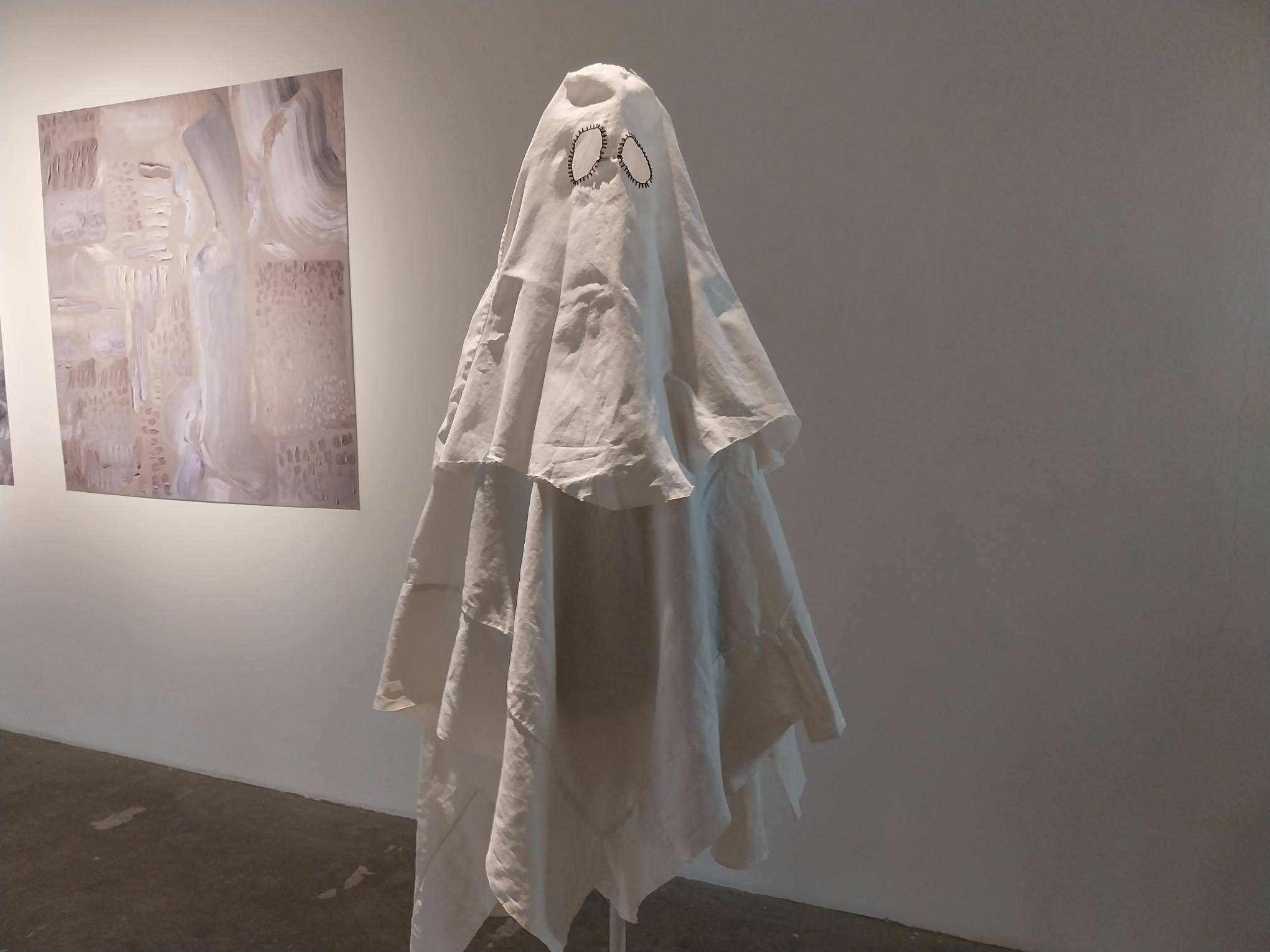 Veronica Peralejo&rsquo;s &ldquo;why do ghosts wear sheets?&rdquo; Photo by Elle Yap.