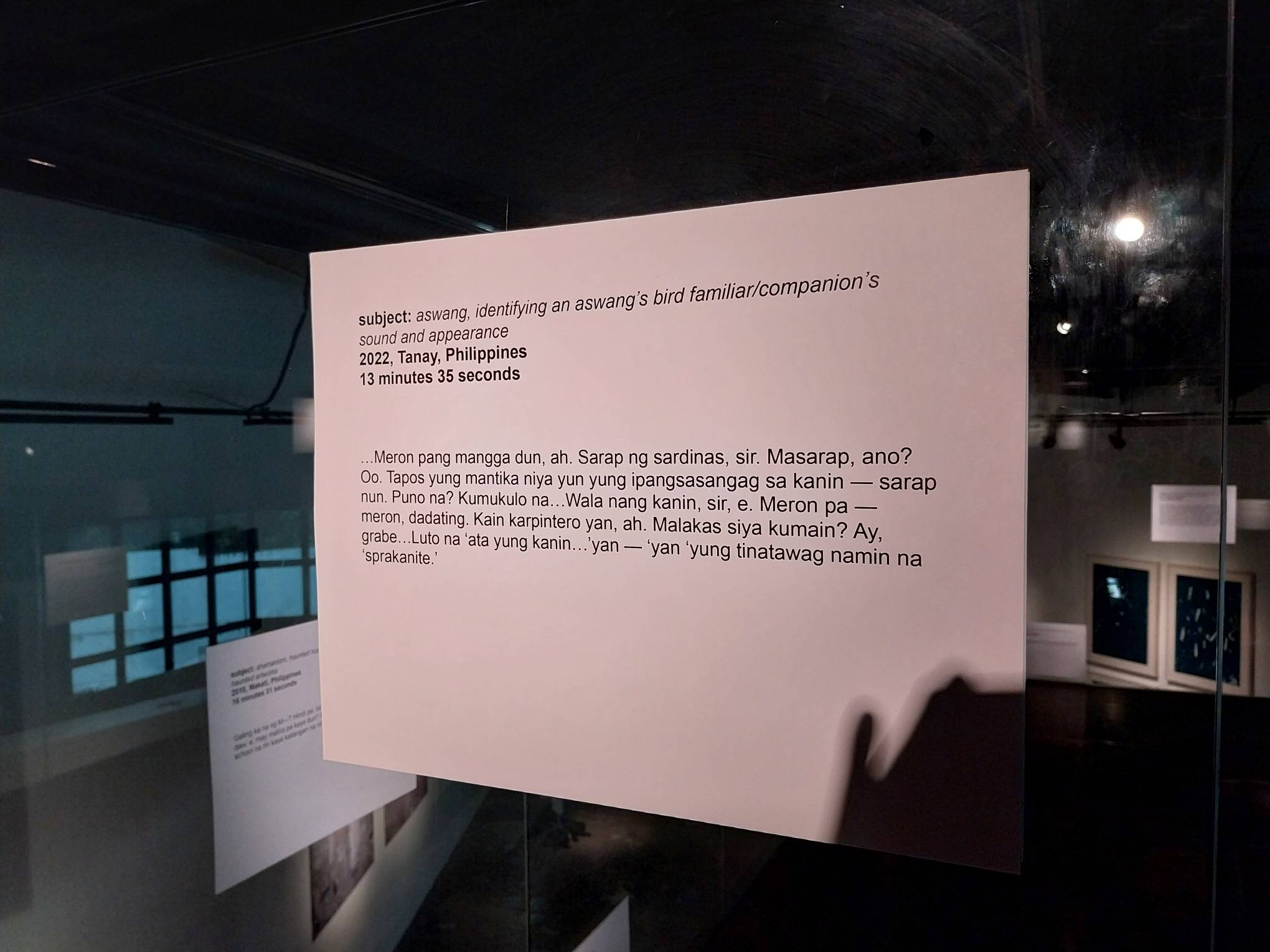 A work by Neo Maestro for "you were there from the beginning." Photo by Elle Yap.