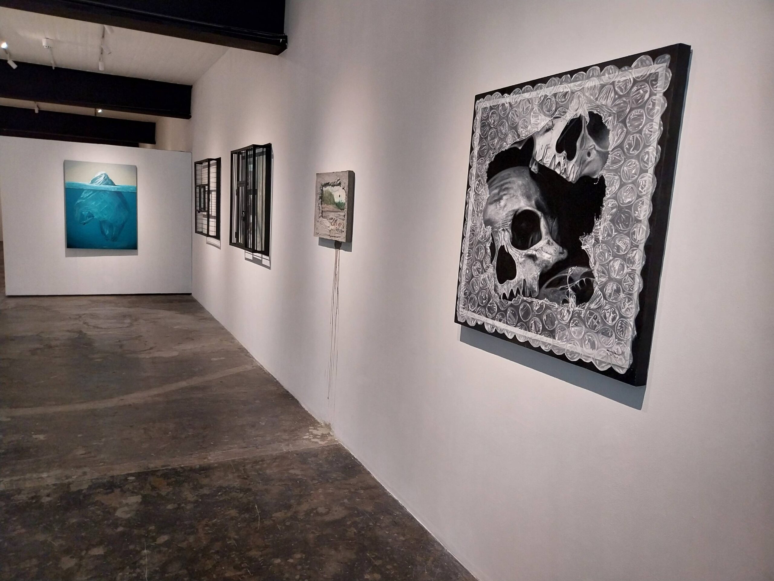 Some of the works for Kiko Marquez's "ANYAREH" exhibit. Photo by Elle Yap.