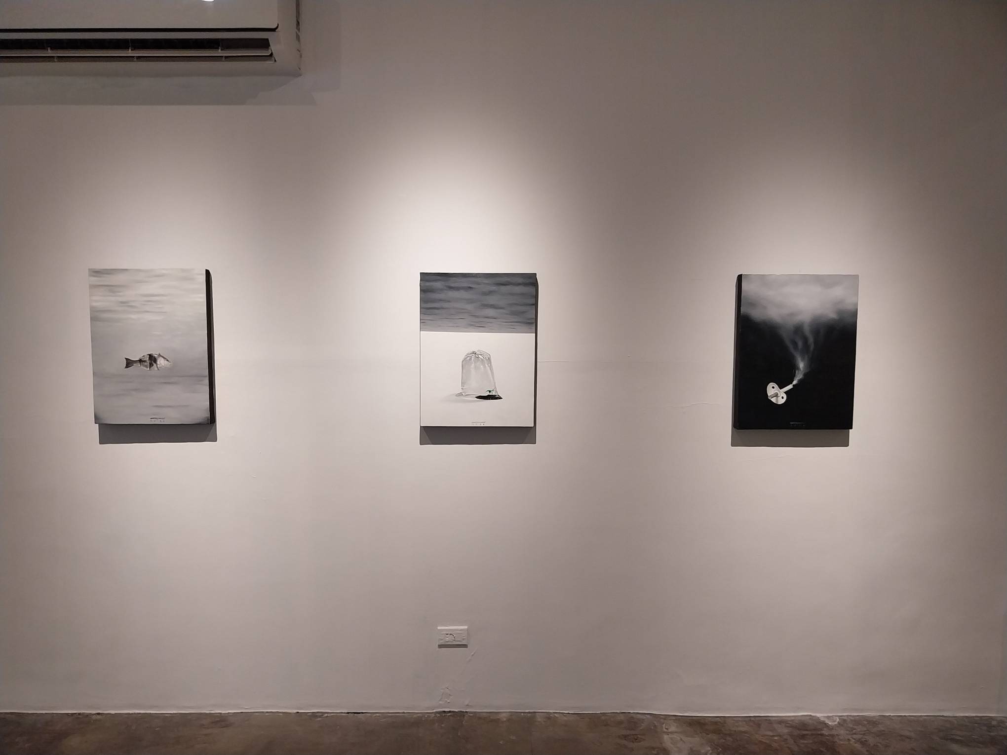 Three works for the "ANYAREH" exhibit. Photo by Elle Yap.