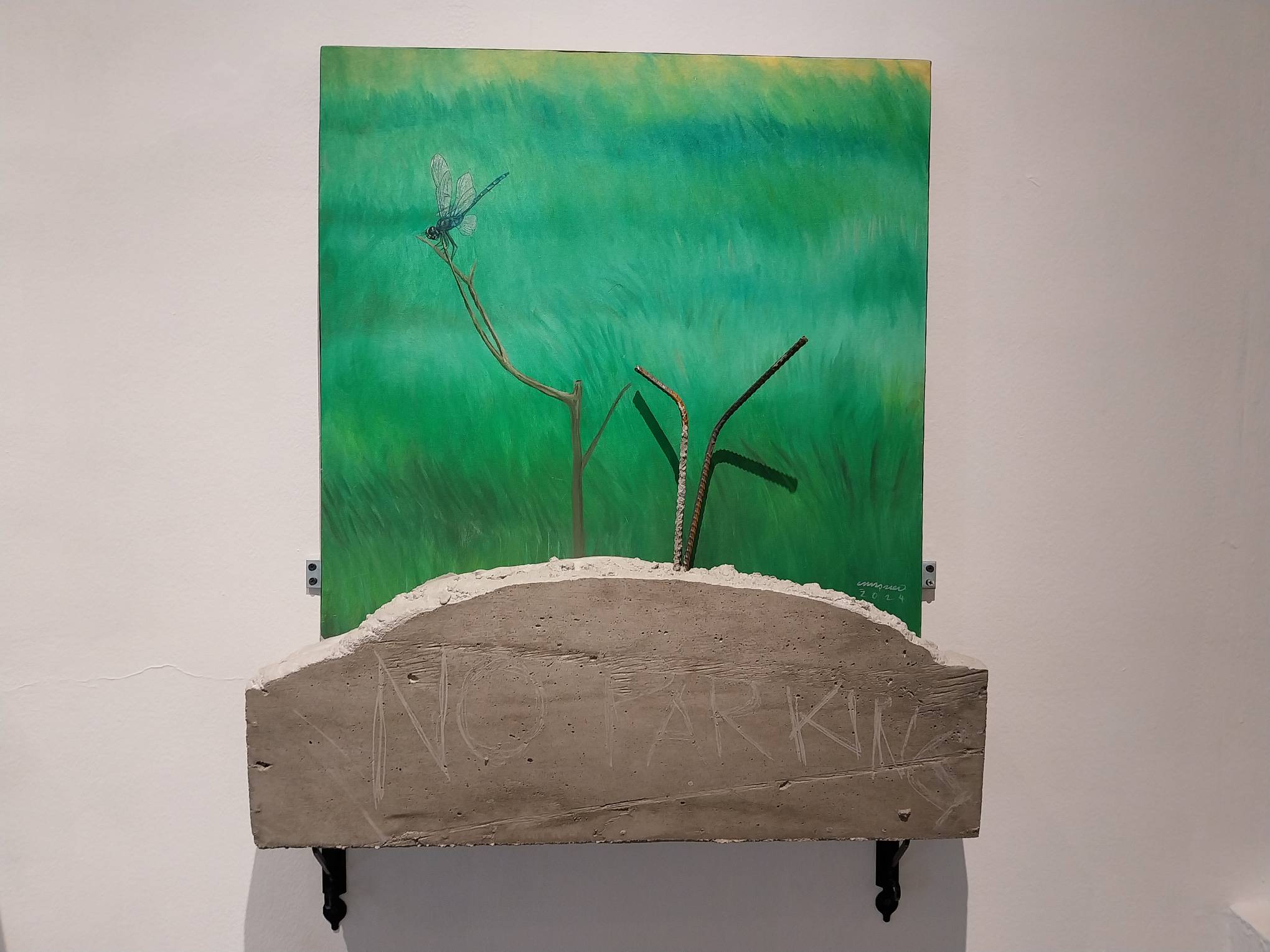 Concrete work by Kiko Marquez with one of the rebar looking like a tree branch. Photo by Elle Yap.