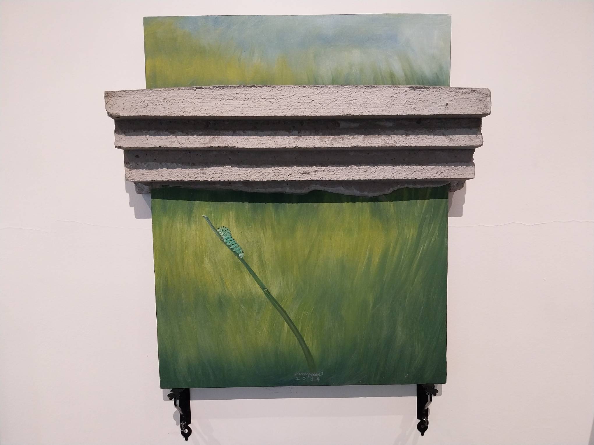 Concrete painting mixed-media work by Kiko Marquez. Photo by Elle Yap.