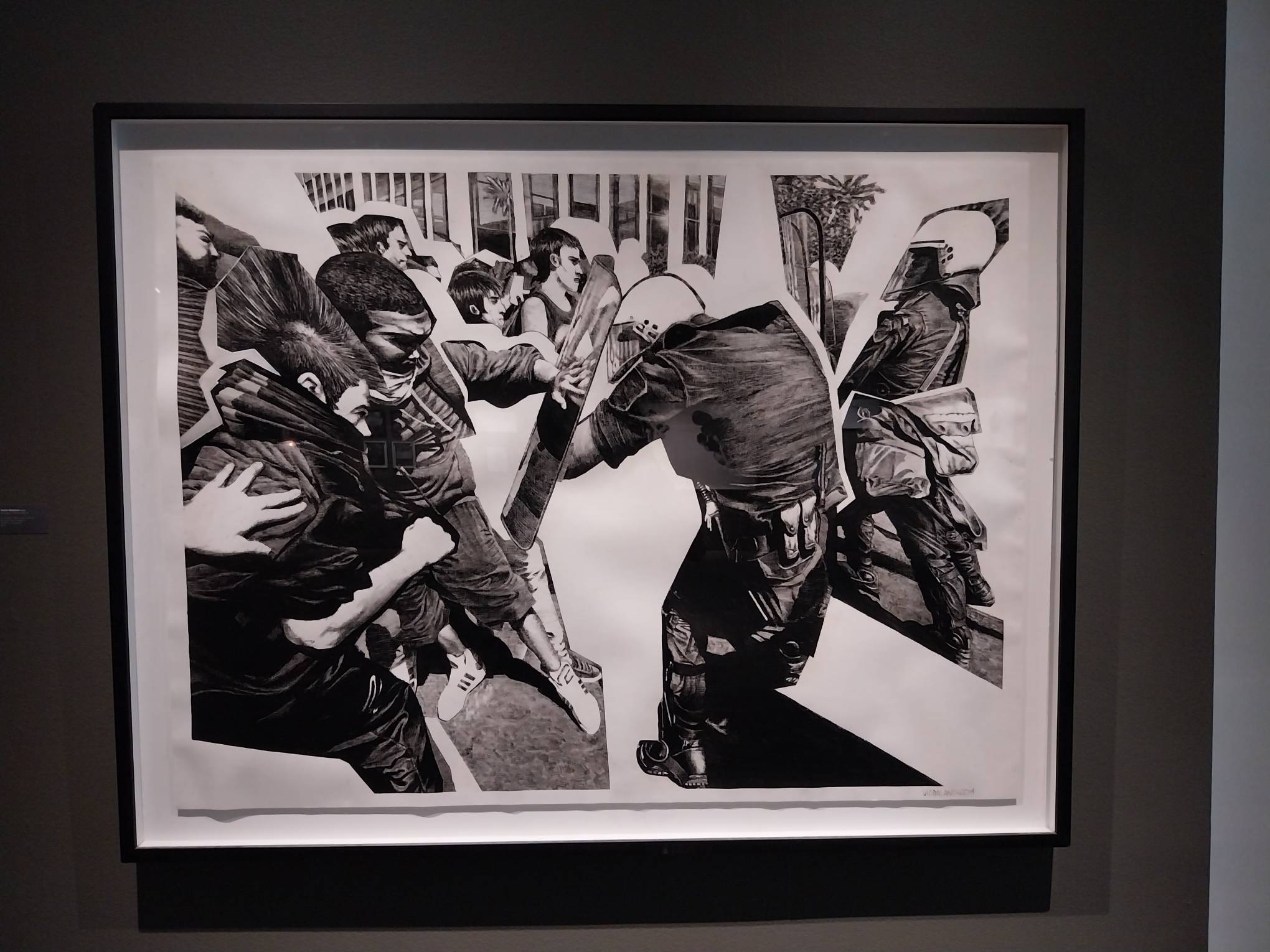 Victor Balanon's "Waking Babylon Babylon Waking 08" for Artinformal's "Eclipse" exhibit. Photo by Elle Yap.