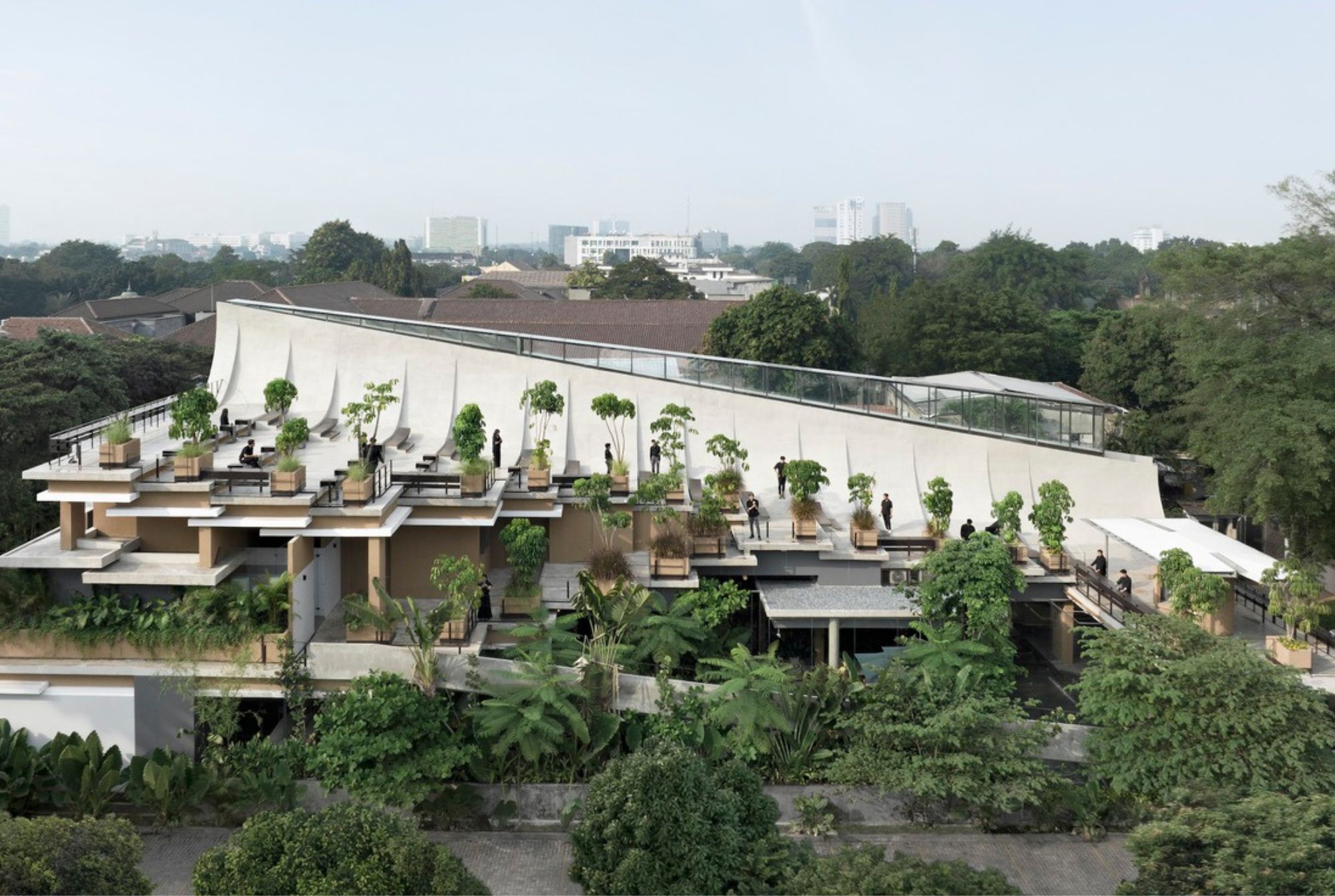 The Aruma Split Garden from afar. Photo by Mario Wibowo.