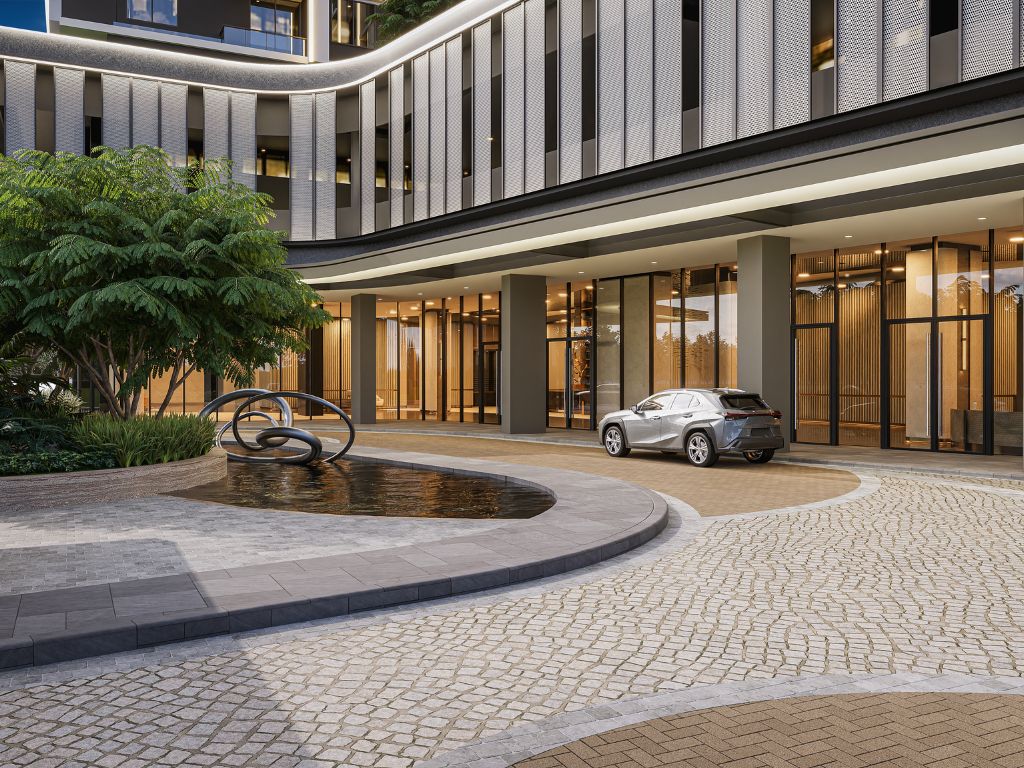 Le Pont Residences' drop off.